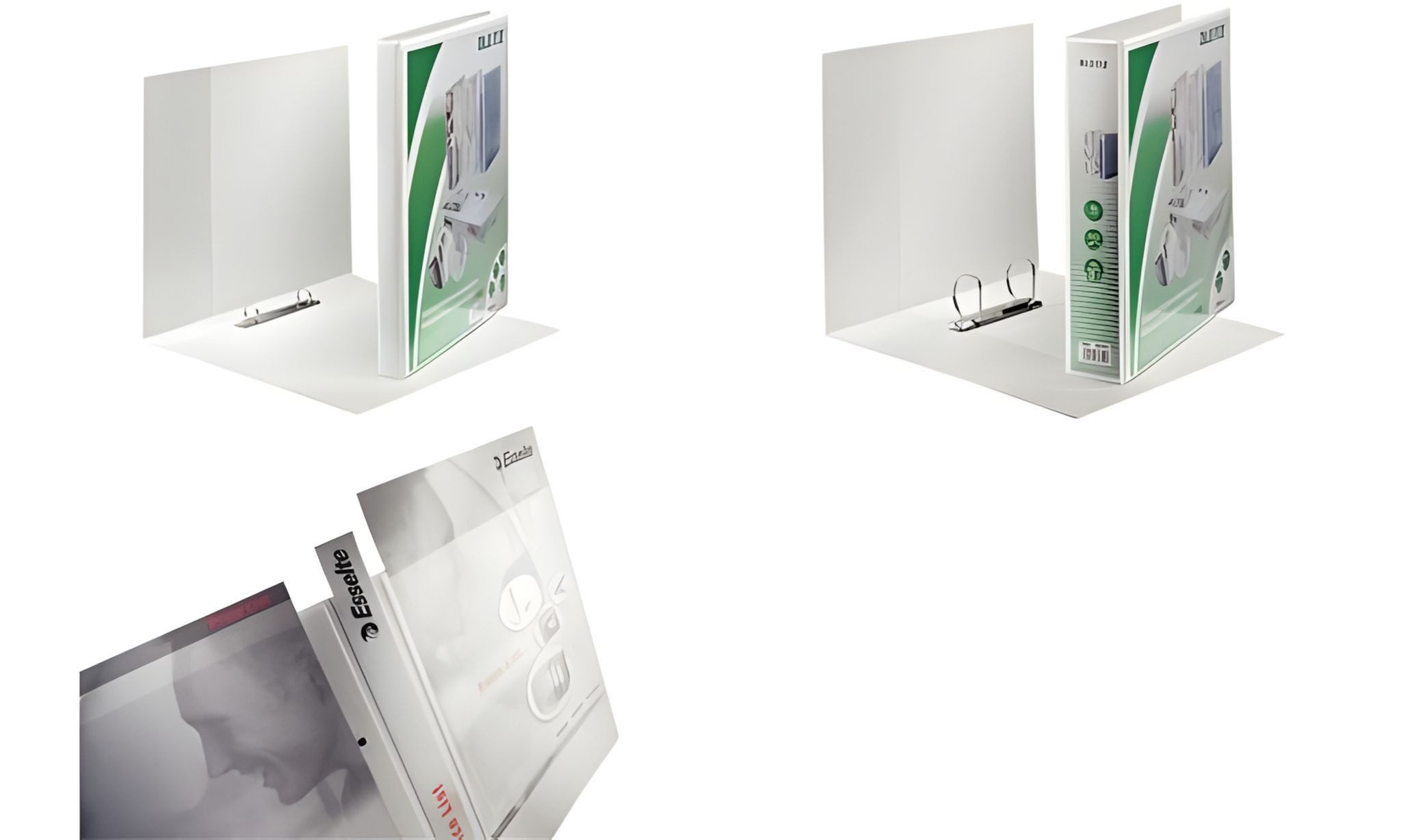 LEITZ Ringbuchmappe LEITZ Präsentationsringbuch A4 weiß Ringbuch Präsentation mit 3