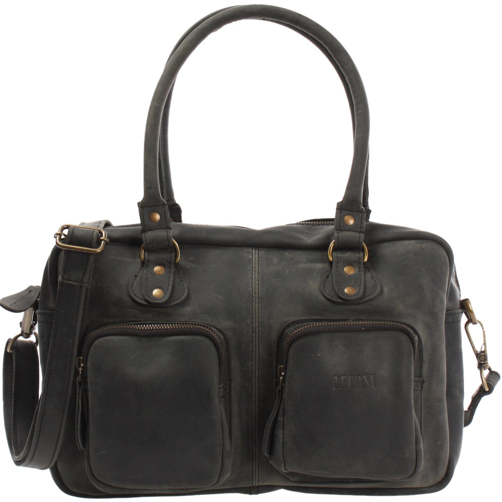 Schultertasche Handtasche Henkeltasche Damen Leder LE0046
