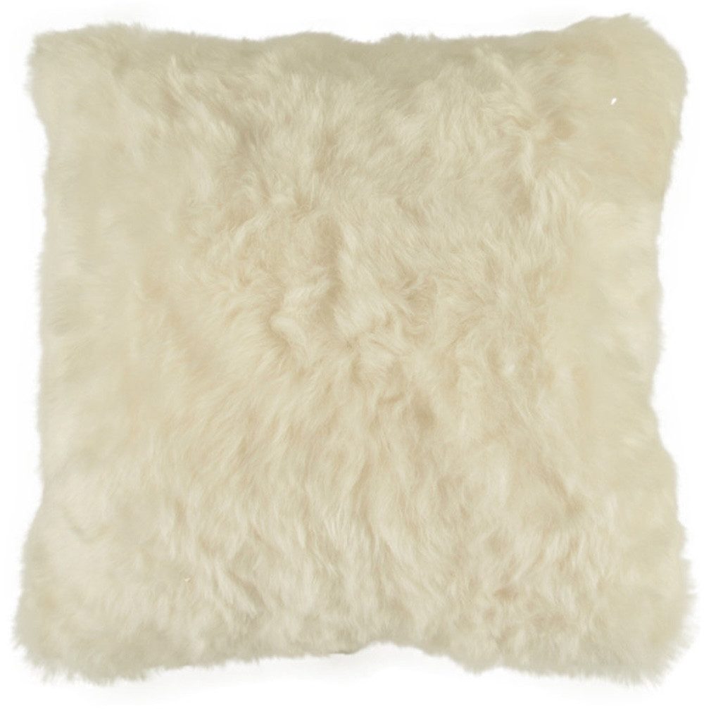 100% Wolle Wurfkissen 50x50cm - Schaffell Mit Abnehmbarem Bezug