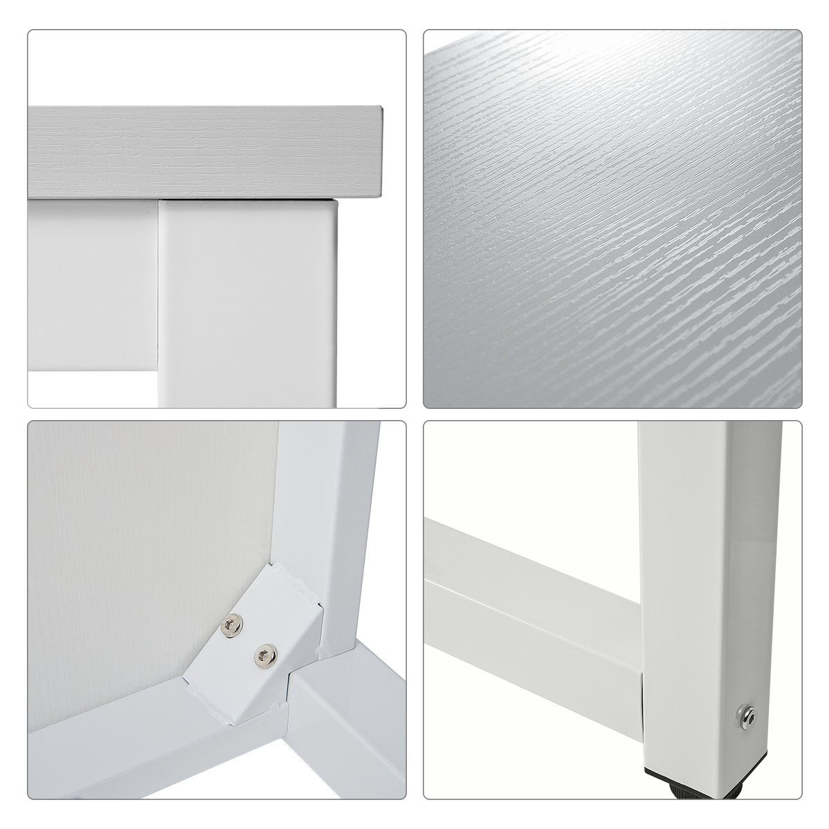 | Farben PC weiß Merax einfacher weiß Aufbau in Arbeitstisch, Bürotisch Tisch | Schreibtisch verschiedenen Weiß Stahlgestell Computertisch