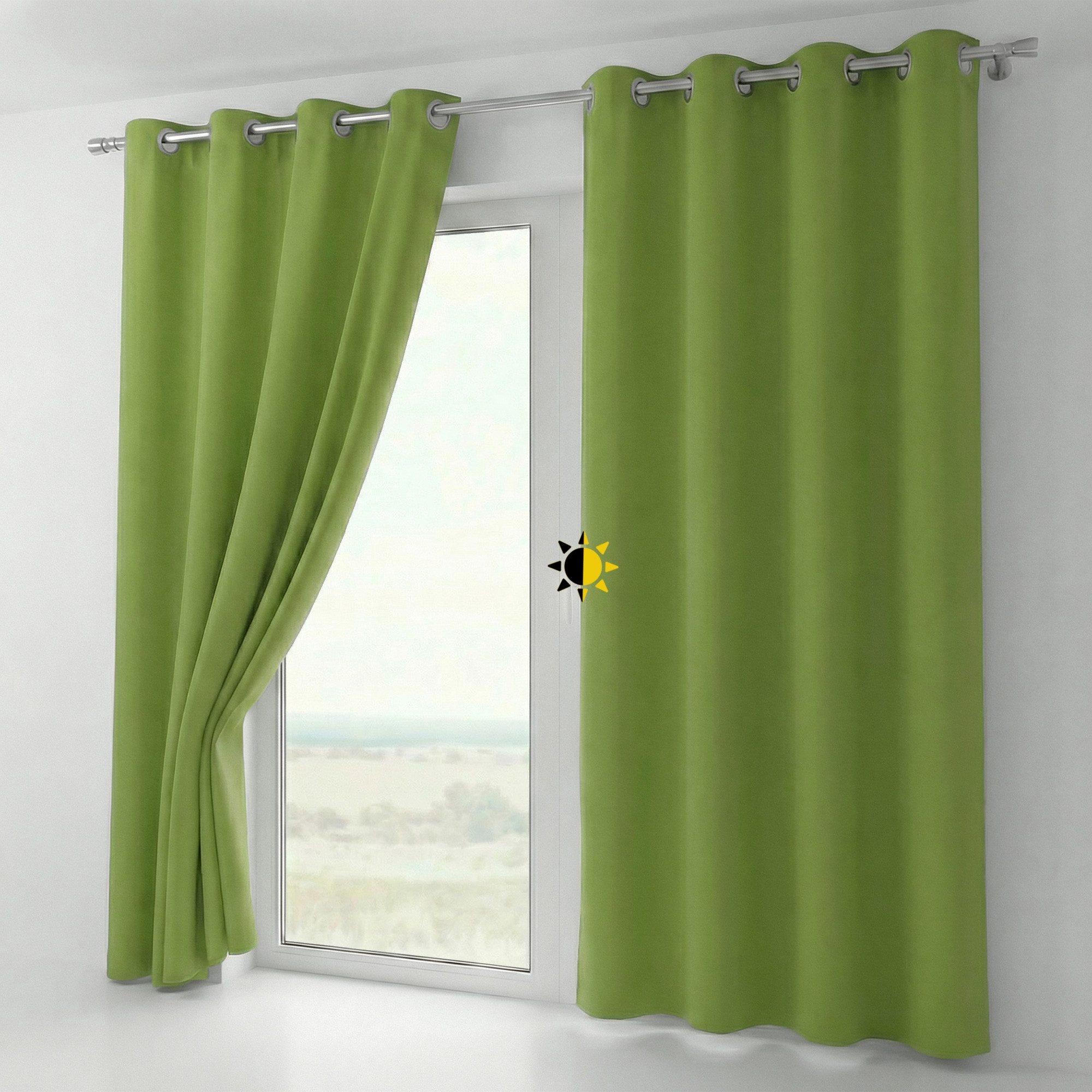 Beautex Verdunkelungsvorhang Verdunkelungsgardine Ösen Vorhang blickdicht a günstig online kaufen