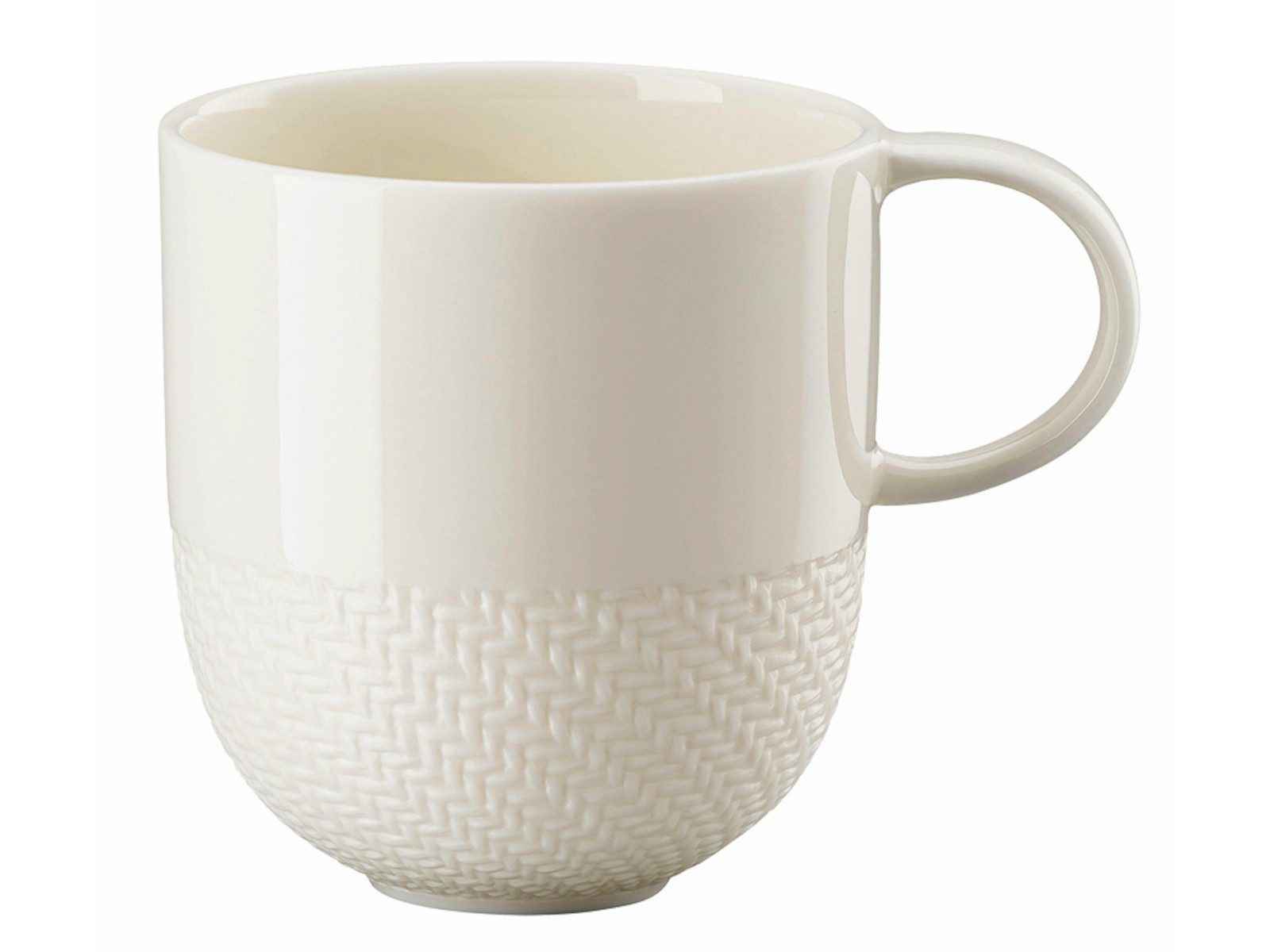 Rosenthal Becher Kumi White tone Becher mit Henkel 0,33l, Porzellan