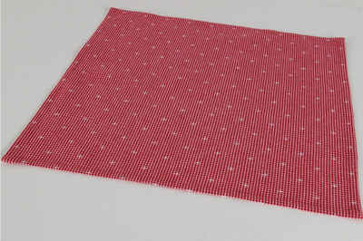 Stoffserviette, Textil Stoff Serviette rot weiß kariert 45x45 cm, matches21 HOME & HOBBY