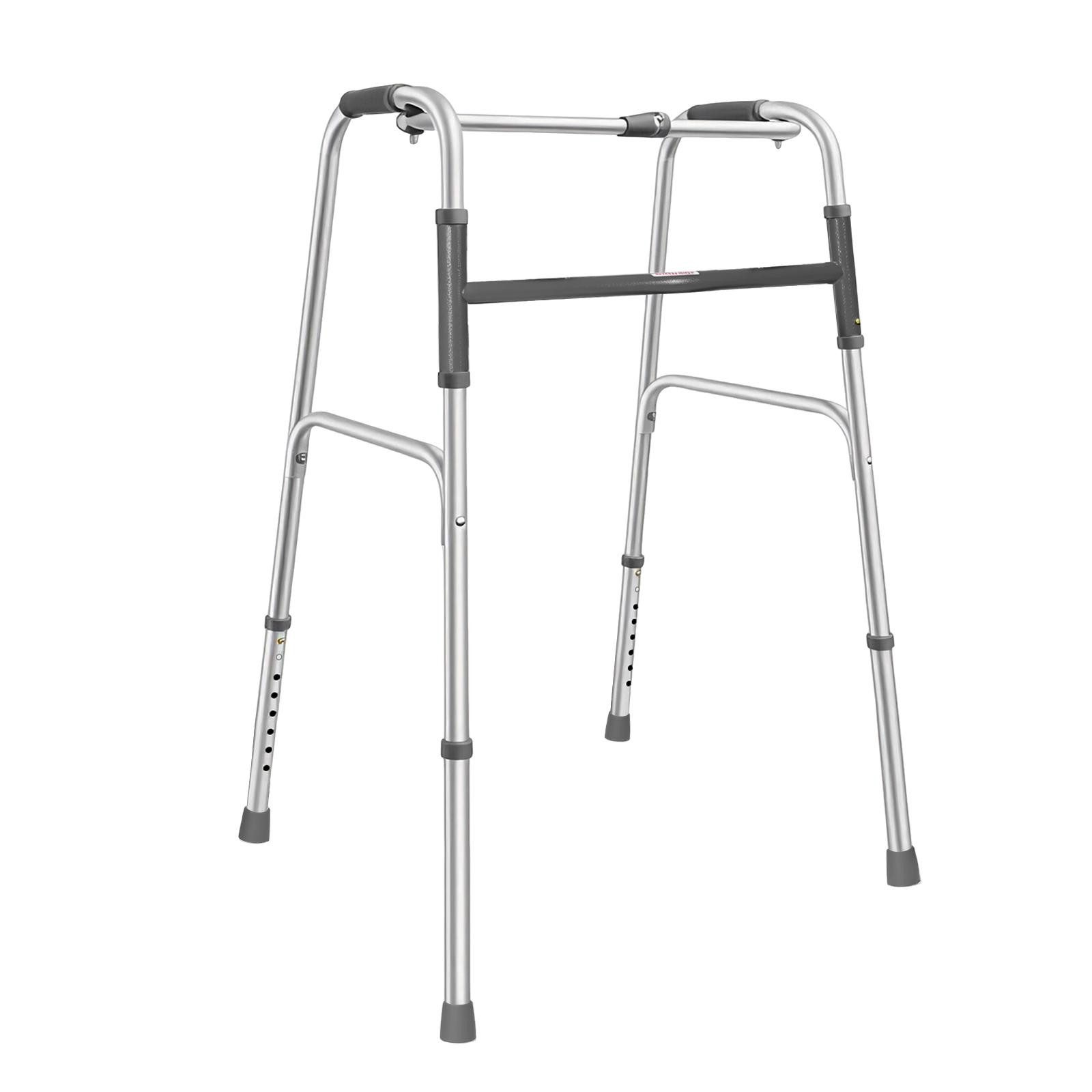 BBG Unterarmkrücke Aluminium faltbarer Gehwagen höhenverstellbar,bis 100 kg Belastbarkeit, mit Anti-Rutsch-Silikon, leicht tragbar & stabil