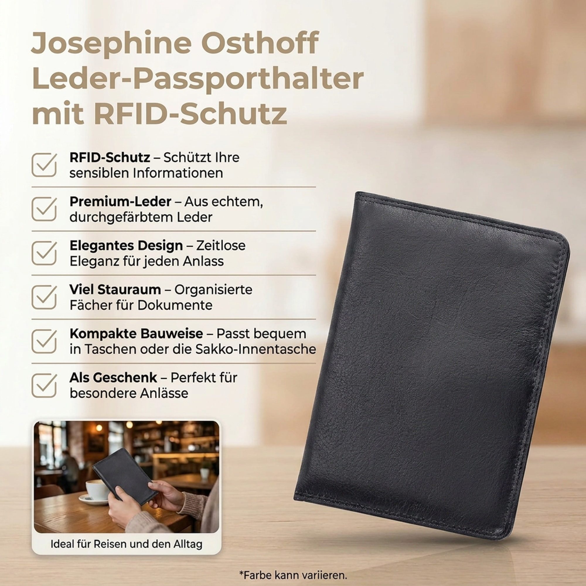 Josephine Osthoff Brieftasche SOS Ausweisetui marine