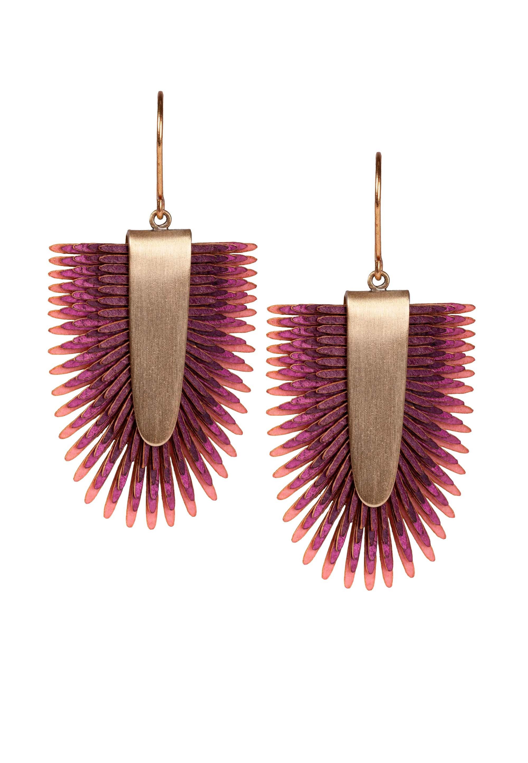 GRETCHEN Paar Ohrhänger Pam Pem Earring L, mit buntem Pergament
