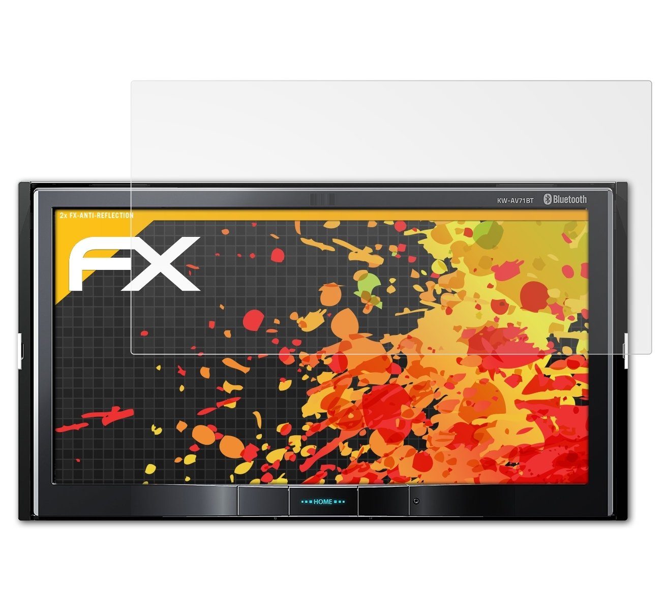 atFoliX Schutzfolie »für JVC KWAV61BTE«, (2 Folien), Entspiegelnd und