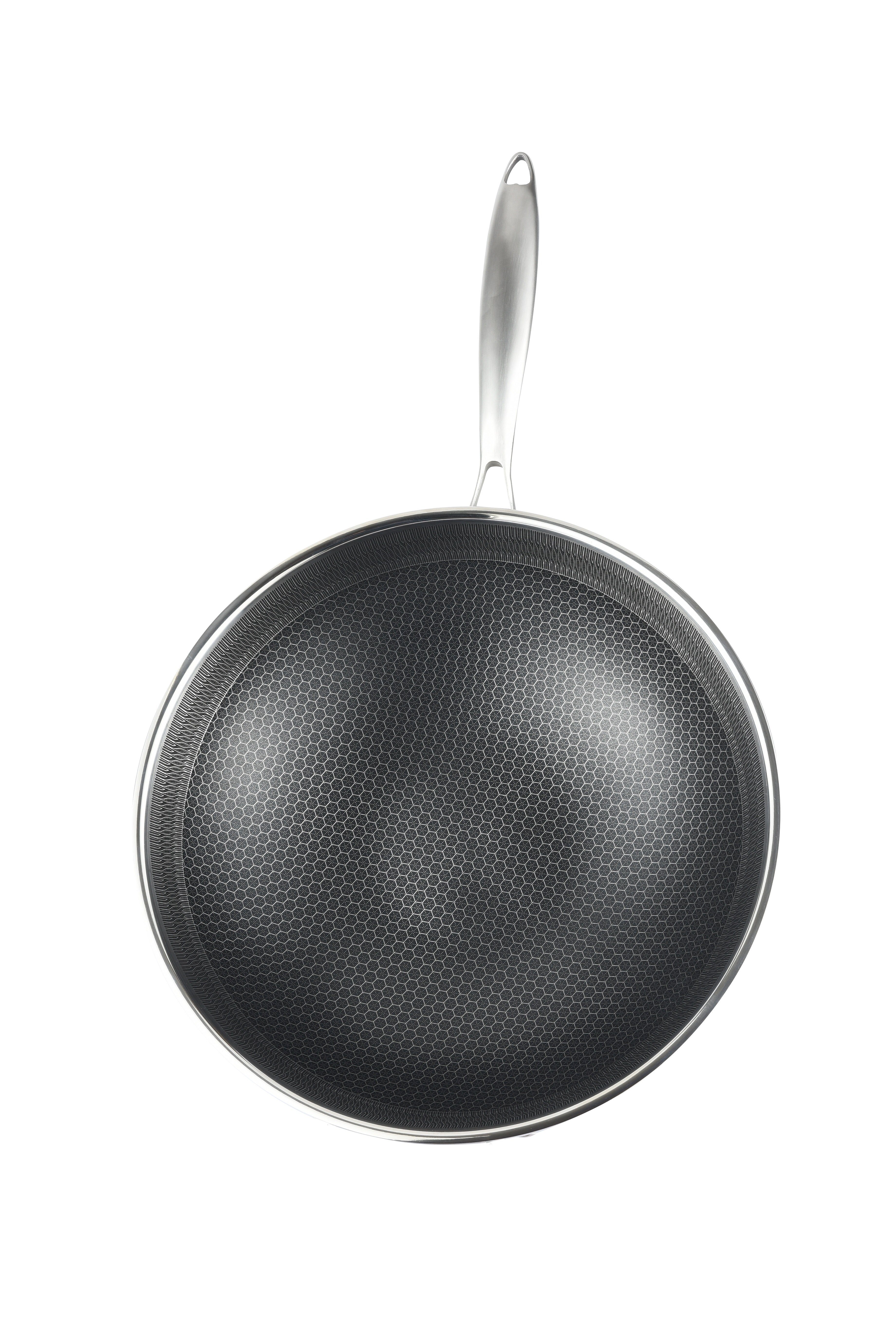 Cheffinger Crêpepfanne Pfannkuchen Pfanne Edelstahl Wabenstruktur Ø28cm Induktion Pfanne, Edelstahl