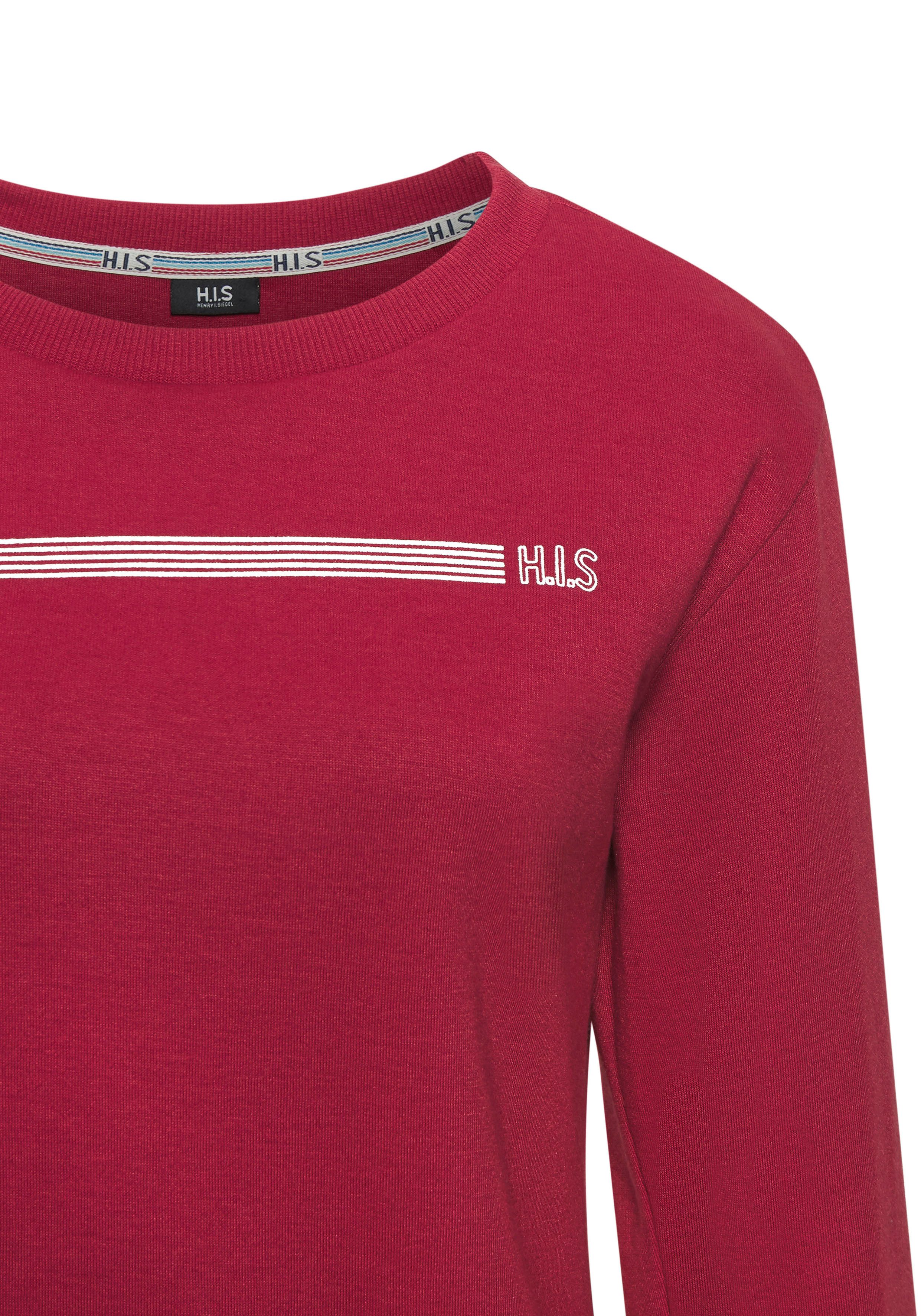 H.I.S Sweatshirt Basic mit Logodruck, Loungewear