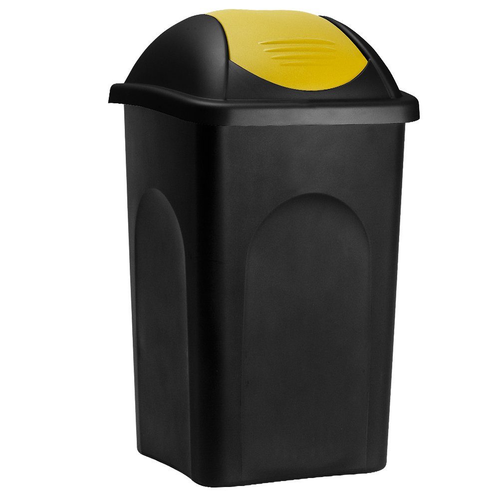 Stefanplast Mülleimer Push Can, 60 L Abfallbehälter 68x41x41cm Papierkorb Mülltrennung