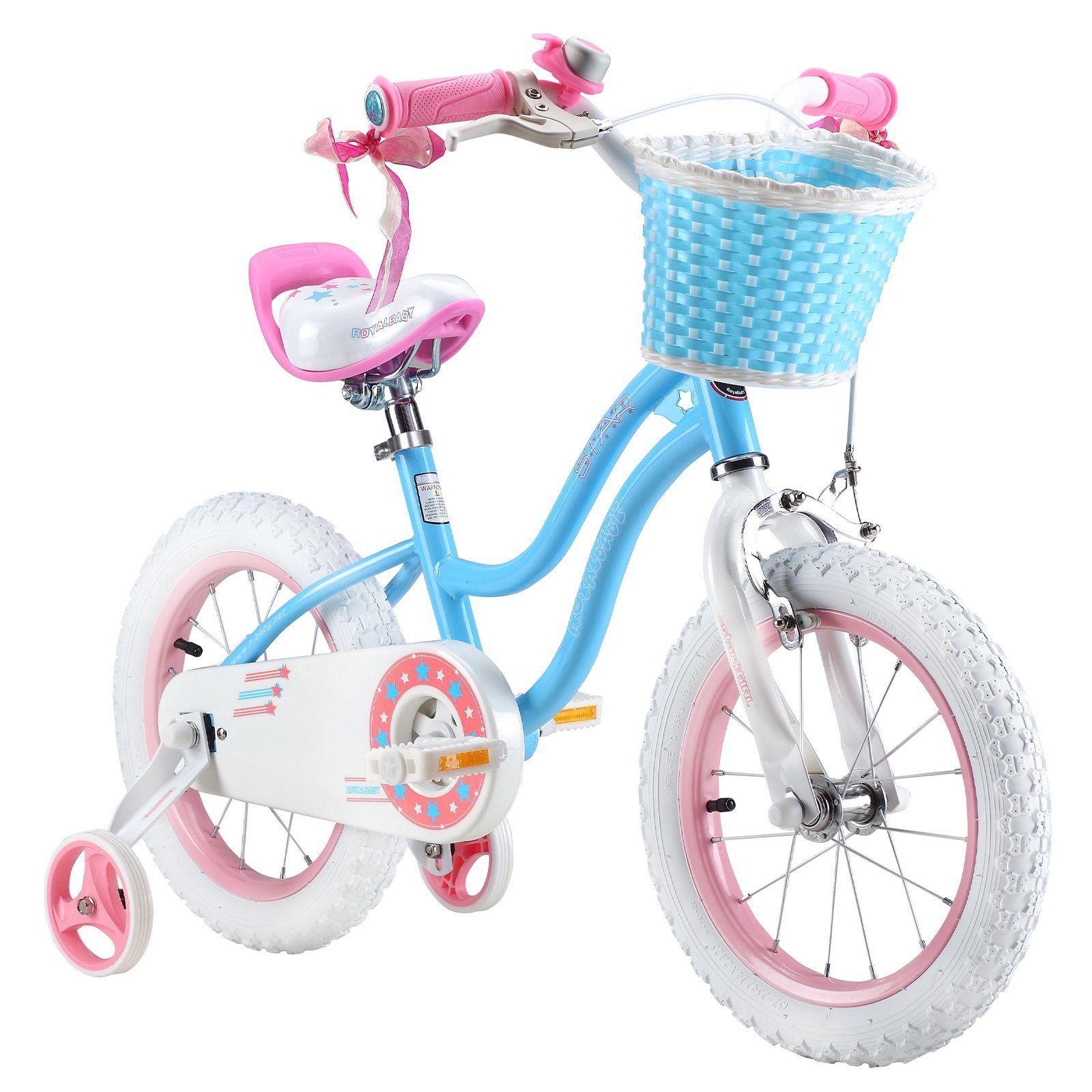 ROYAL BABY 12'' Kinderrad STAR GIRL blau/weiss Fahrrad Sicherheit für ihr Kind 