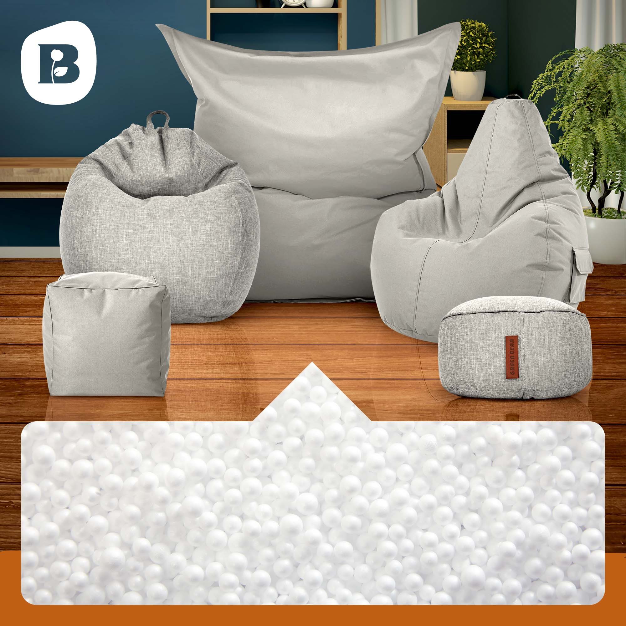 Bonvivre Sitzsack Nachfüllpack EPS Perlen für Sitzsäcke - 50 Liter (5 Liter - 350 Liter, Nachfüllpack Kissen-Füllung Verpackungsmaterial), Ideal zum Basteln ode – Bild 4 von 5