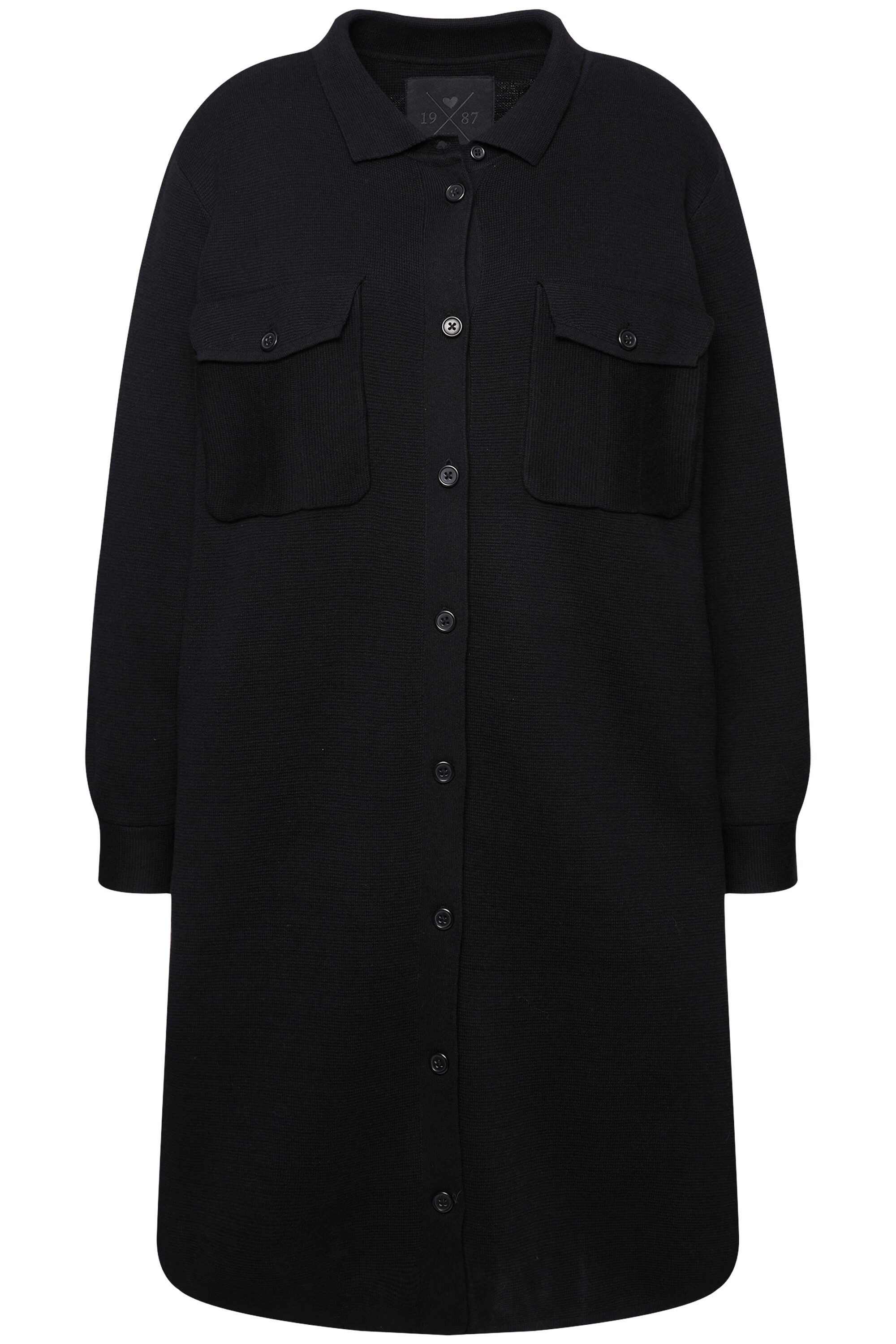 Ulla Popken Langjacke Shaket Shirtjacke Hemdkragen günstig online kaufen