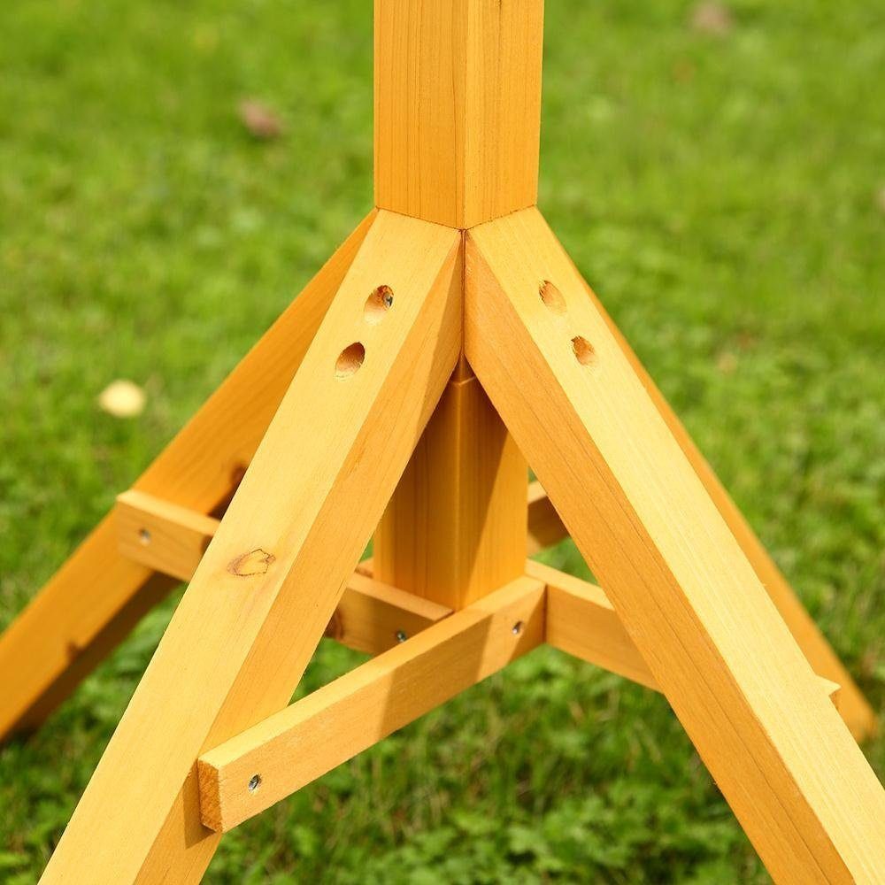 Melko Vogelhausständer Ständer für Vogelhaus aus Holz 1,05 Meter Vogelhausständer, Universell einsetzbar