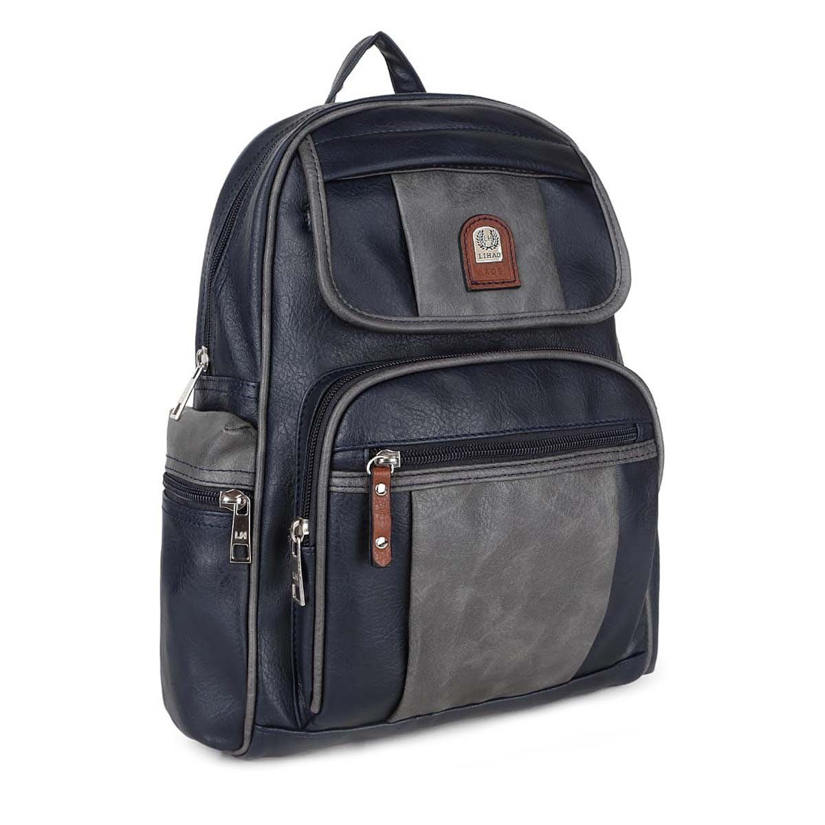 ITALYSHOP24 Rucksack Damen CityRucksack Tagesrucksack Schultertasche Freizeit Reise Urlaub, Backpack Schule Travel Wandern Arbeit Tasche Daypack Leder Optik Bag