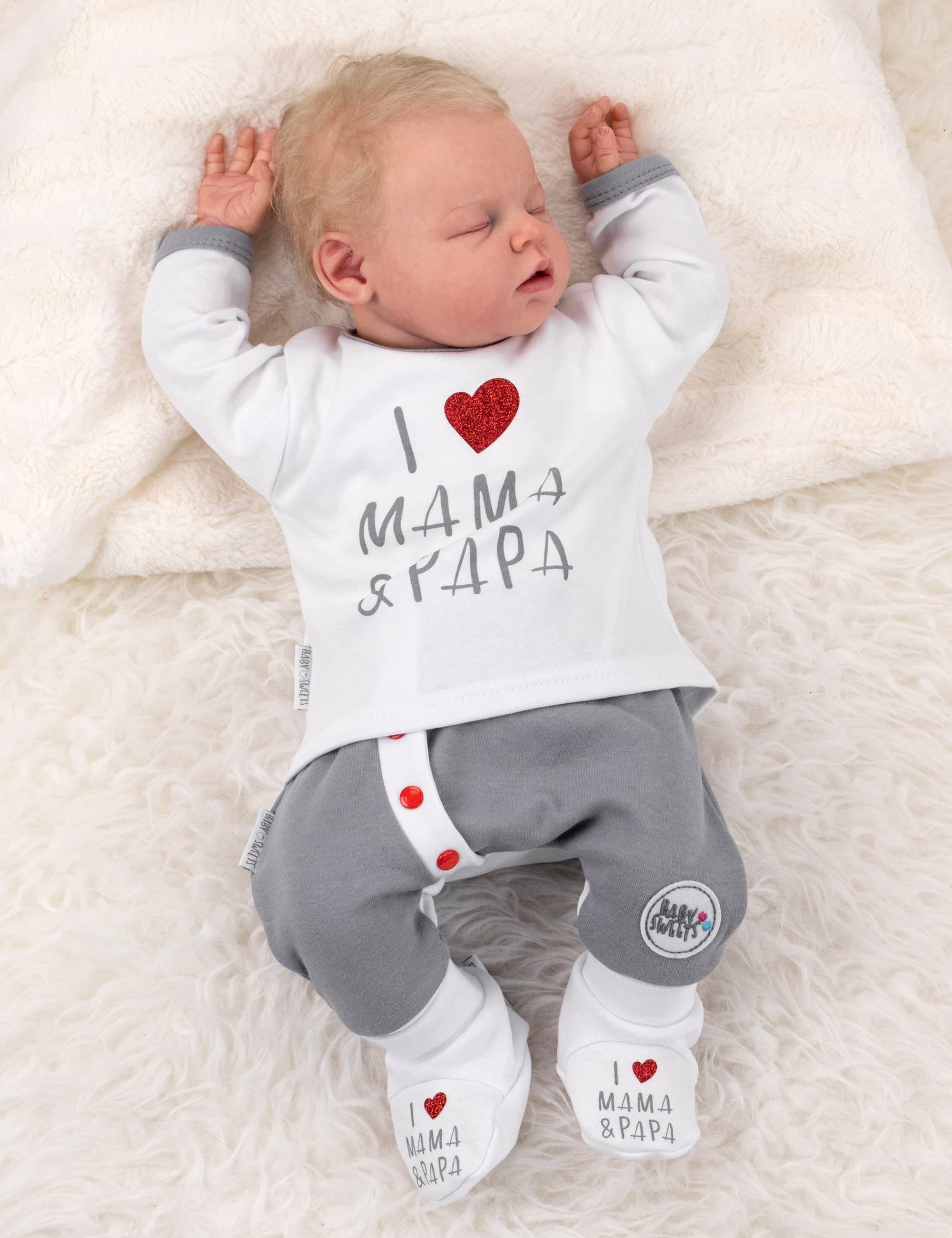 Baby Sweets Schuhe I love Mama & Papa Krabbelschuh (1-tlg)