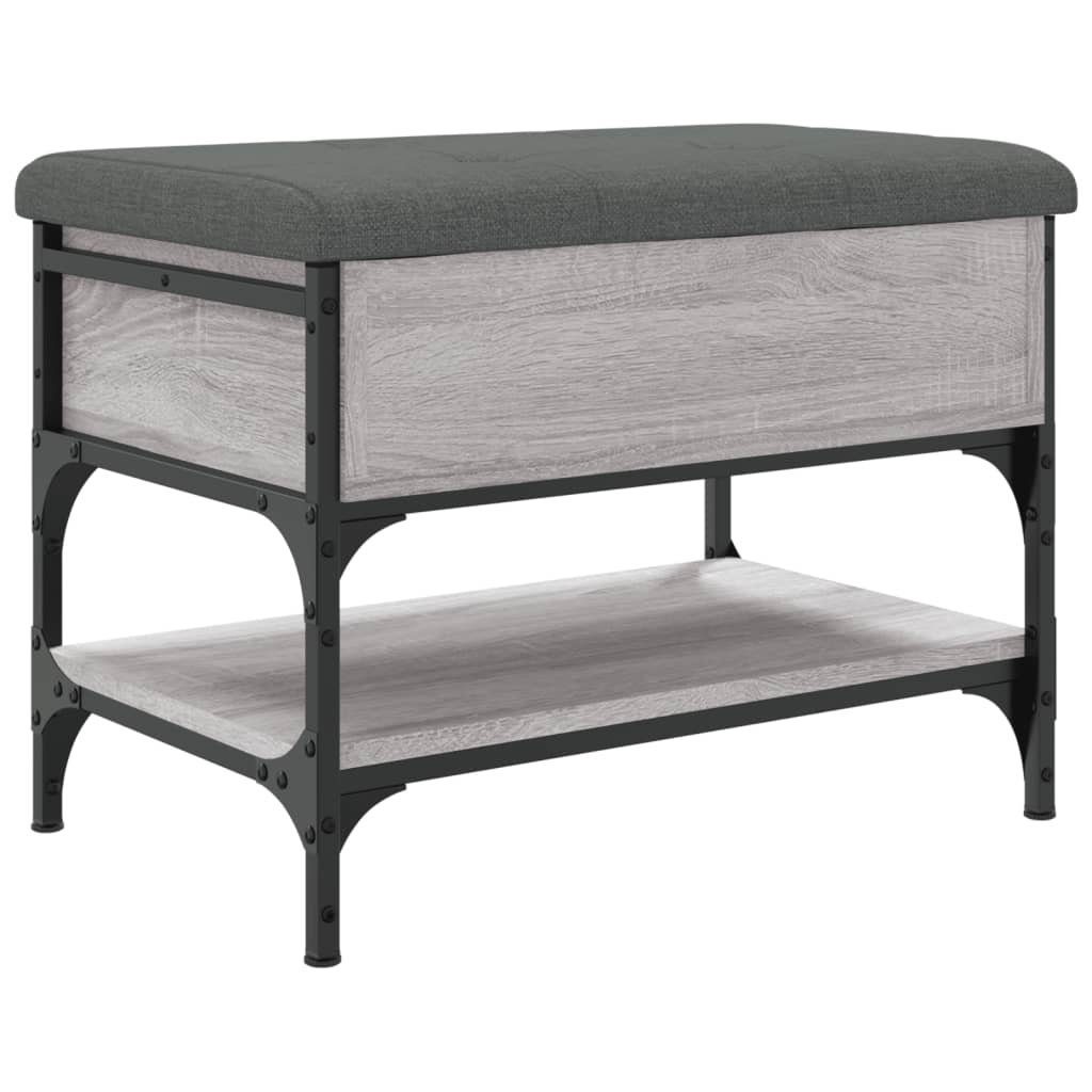 vidaXL Sitzbank Schuhbank Grau Sonoma 62x42x45 günstig online kaufen