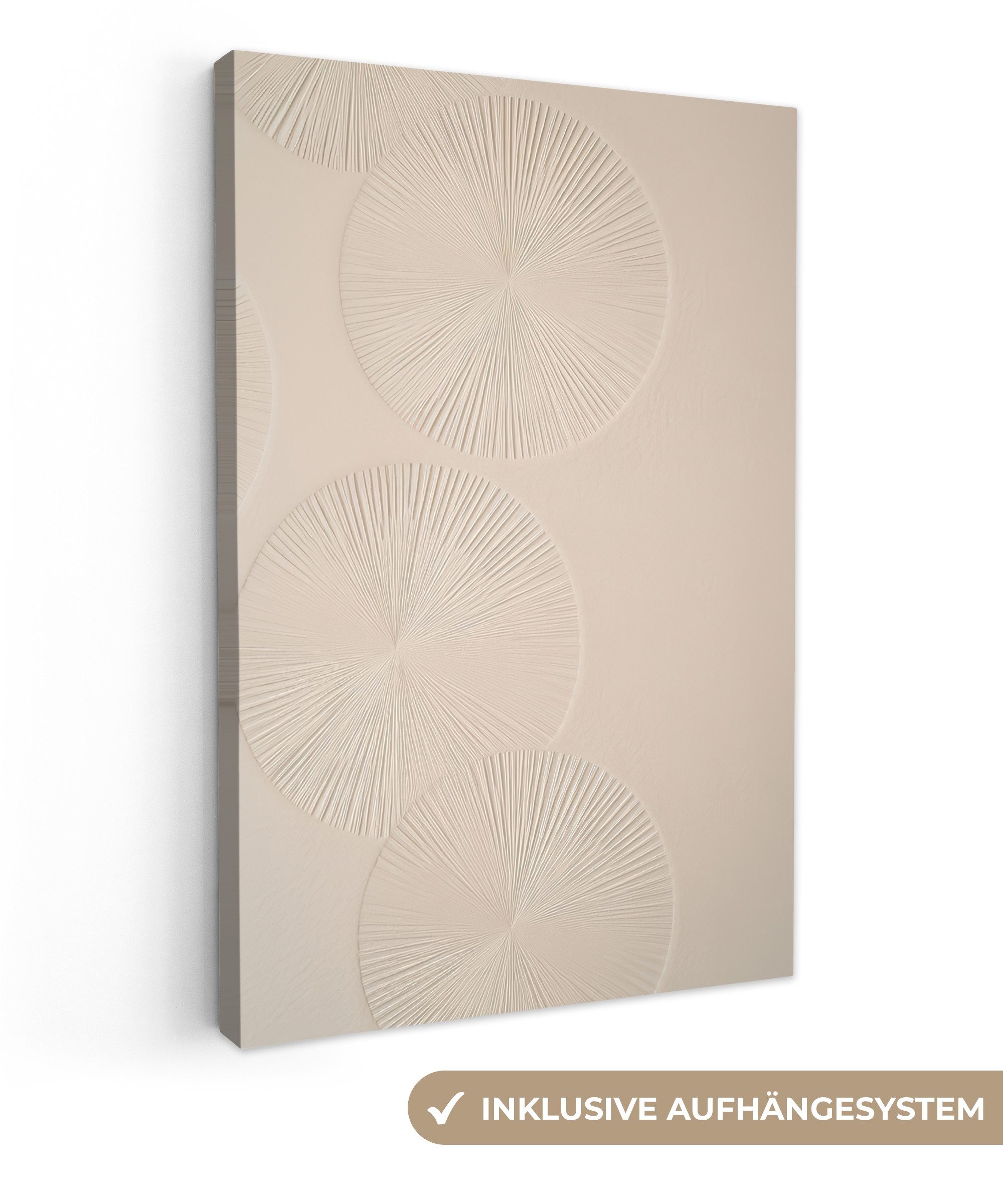 OneMillionCanvasses® Leinwandbild Japandi - Beige - Modern, Fotodruck (1 St günstig online kaufen
