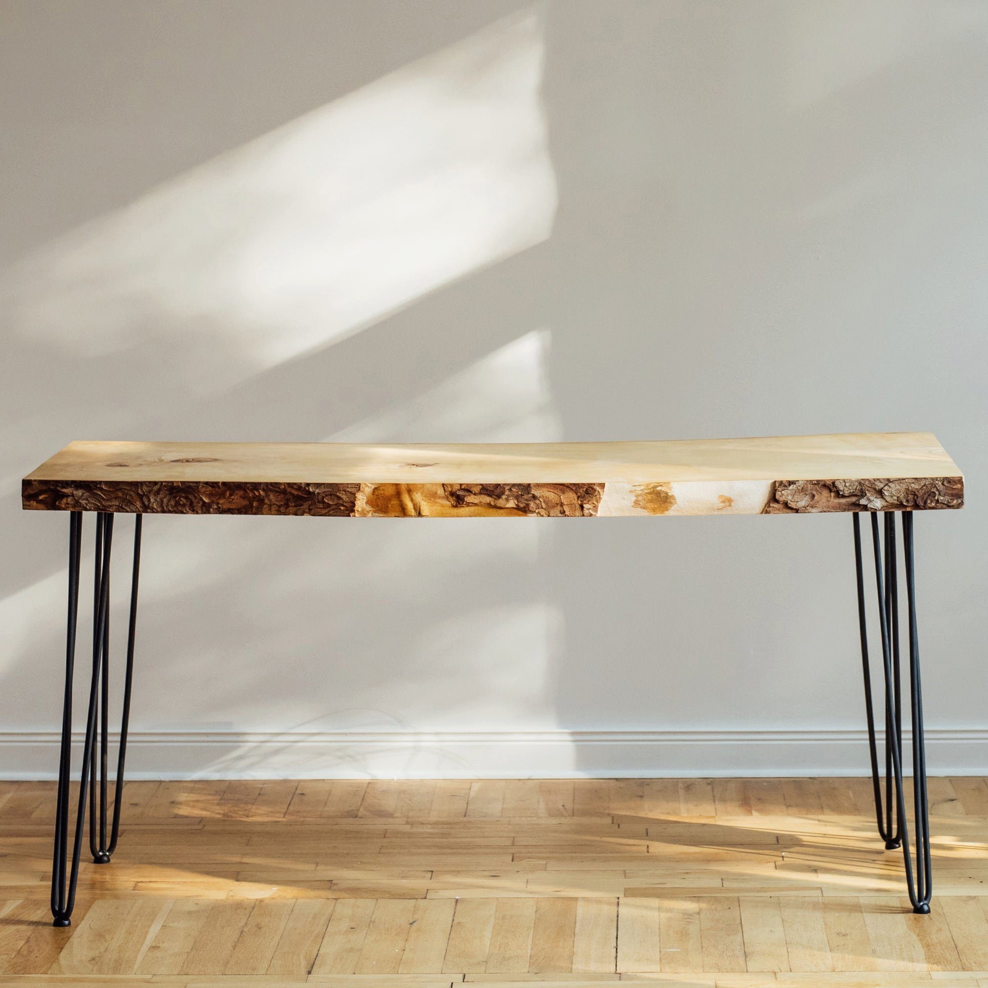 Tisch, 3 Möbelfüße, Natural HAIRPIN Berlin 71cm Streben - 3er Haarnadelbeine, Legs, Goods Tischbein Set Rot -