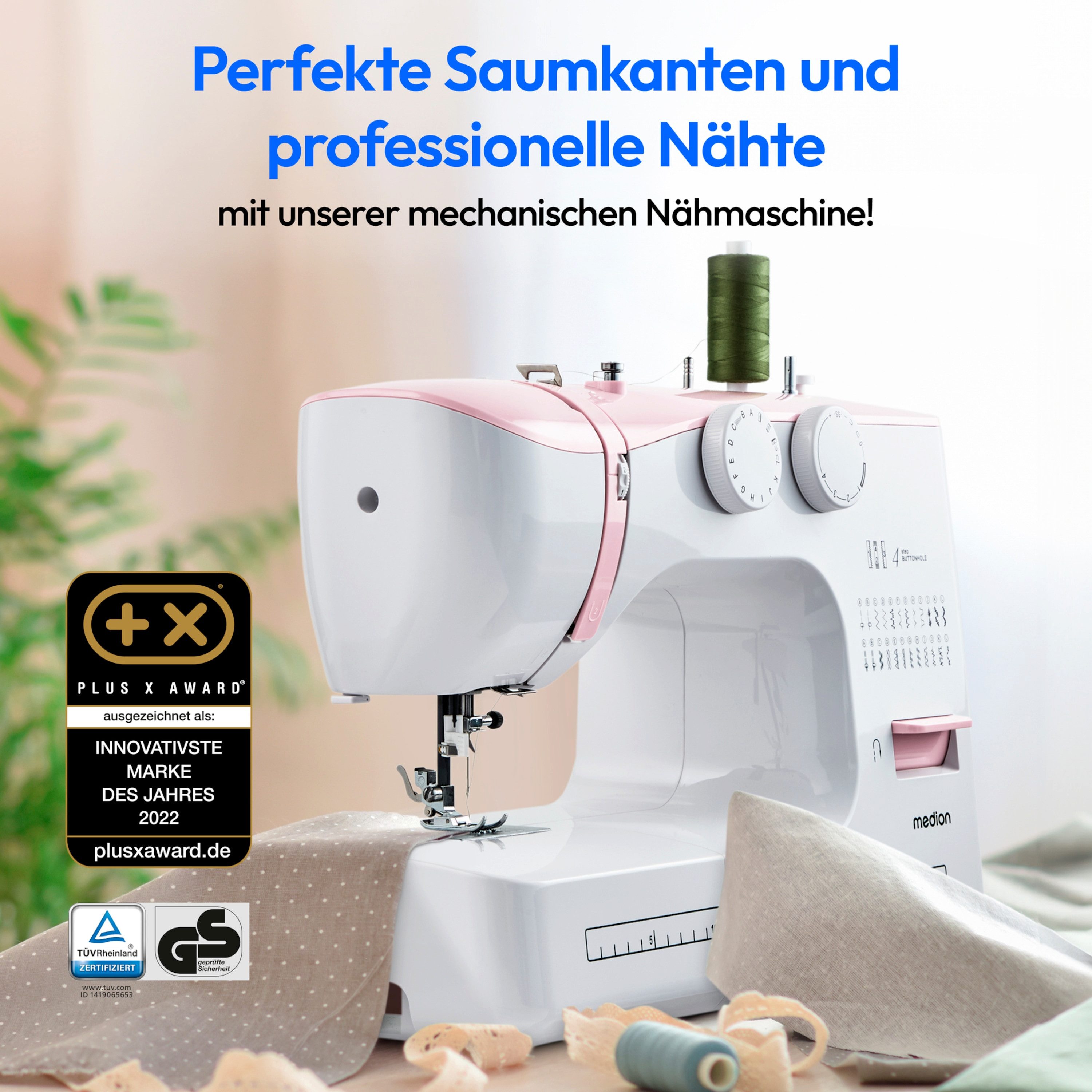 Medion® Nähmaschine MEDION Freiarm-Nähmaschine SM60 (MD10689), SM60