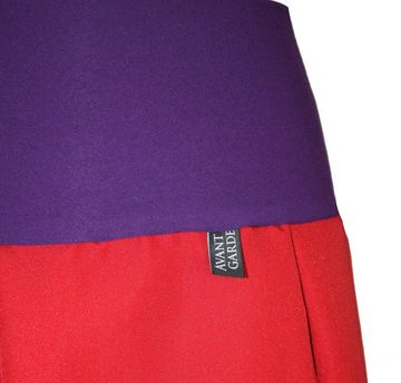 dunkle design Ballonrock A-Linie Rot Violett 51cm Bund aus Jersey