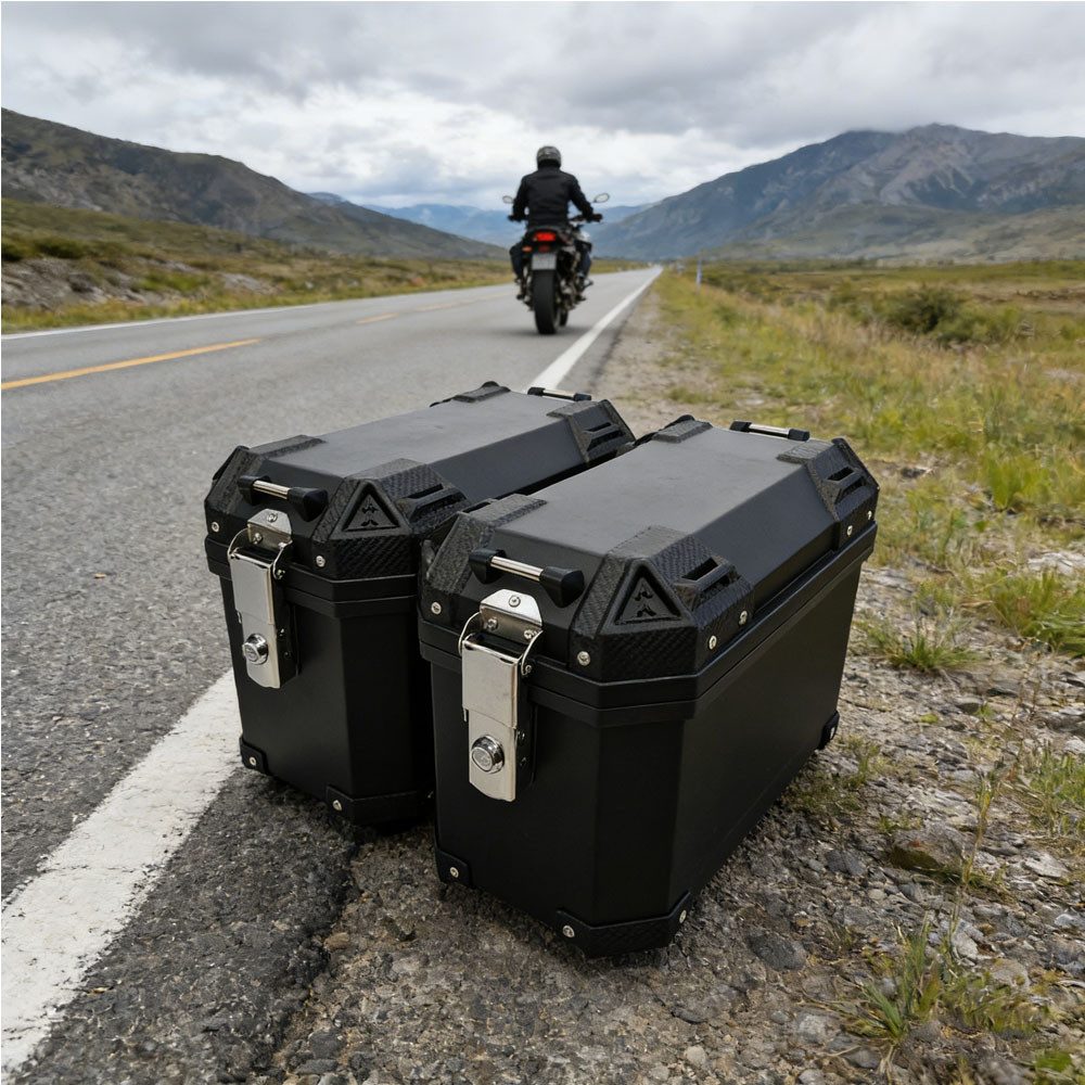 GarveeMore Topcase Universal-Seitenkoffer für Motorräder mit großem Volumen beidseitig