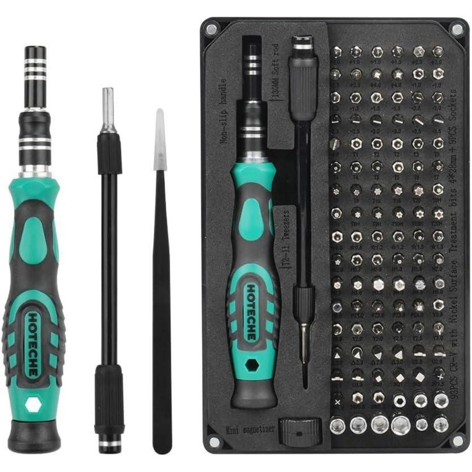 LuxusKollektion Bit- und Steckschlüsselset Feinmechaniker Werkzeug Set 106tlg. CRV mit Verlängerung