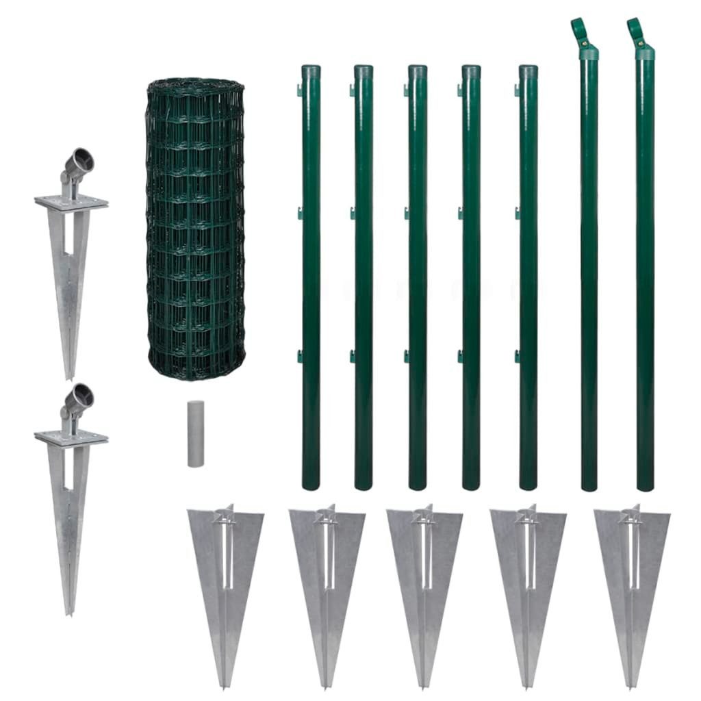 vidaXL Gartenzaun Eurozaun Stahl 10 x günstig online kaufen