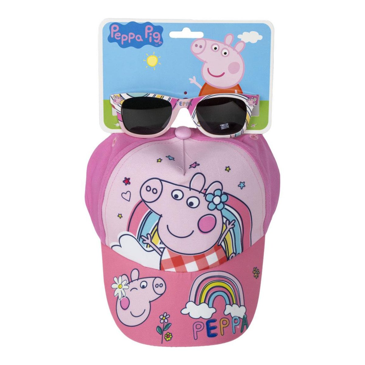 Peppa Pig Baseball Cap Kinder Accessoire Set Cap und Sonnenbrille