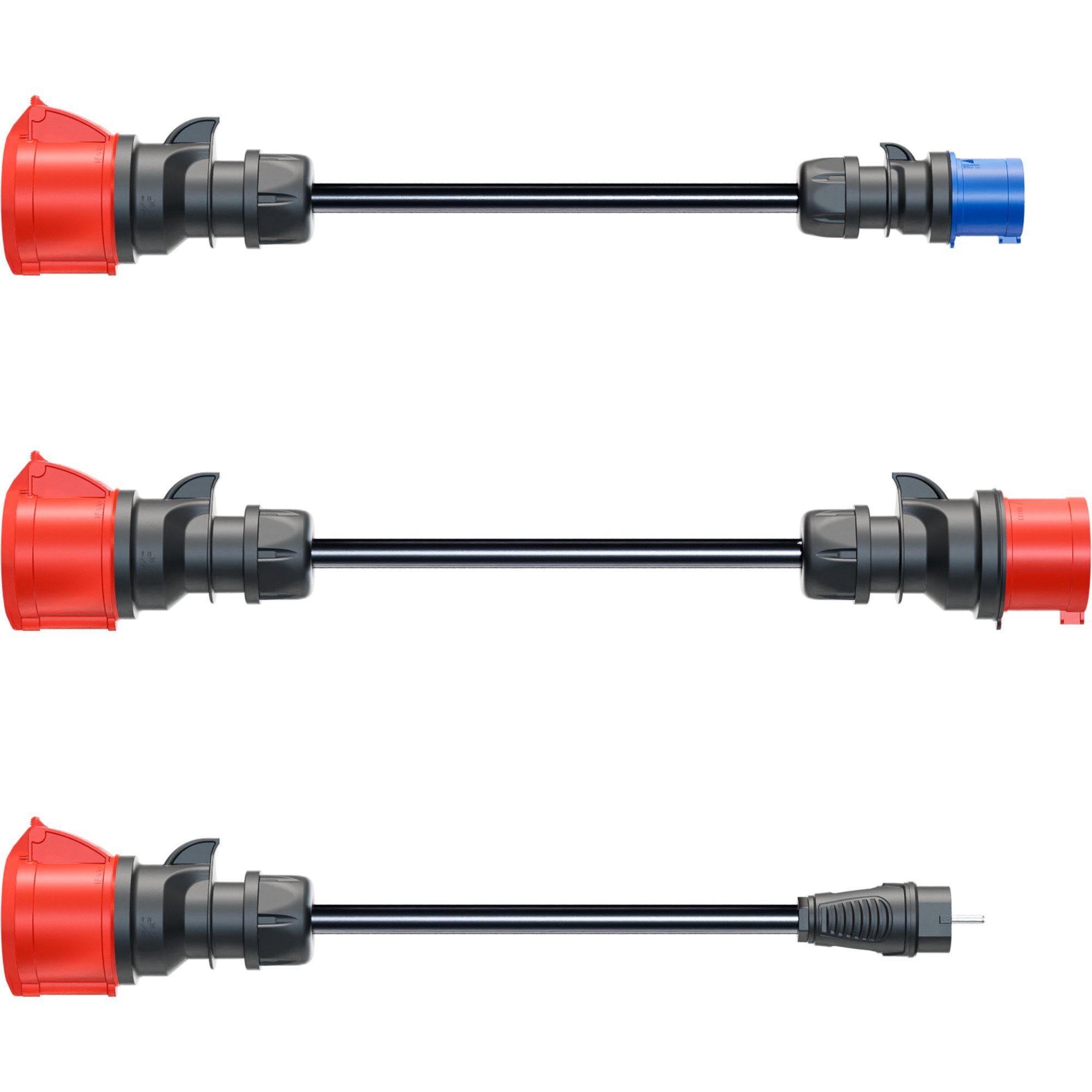 go-e Adapterset für Gemini flex 22 kW, 3-teiliges KFZ-Netzteil