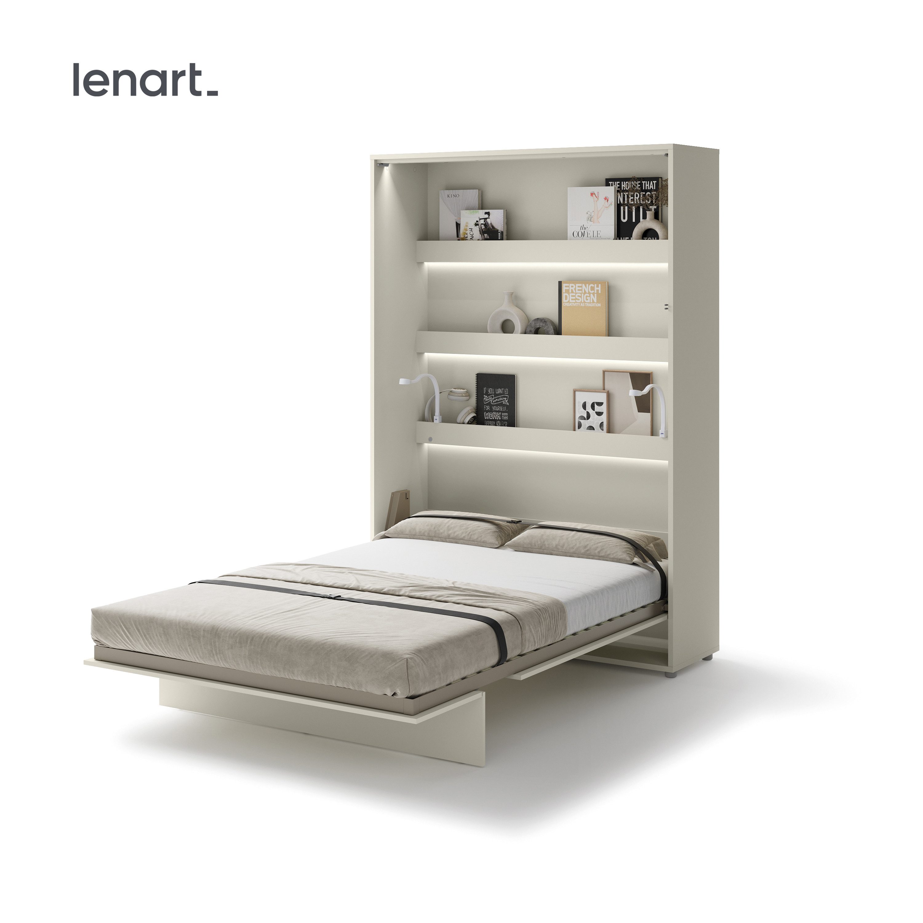 yourhouse24 Schrankbett Bed Concept BC-01 140x200 Schrankbett Vertikal Gästebett Kashmir