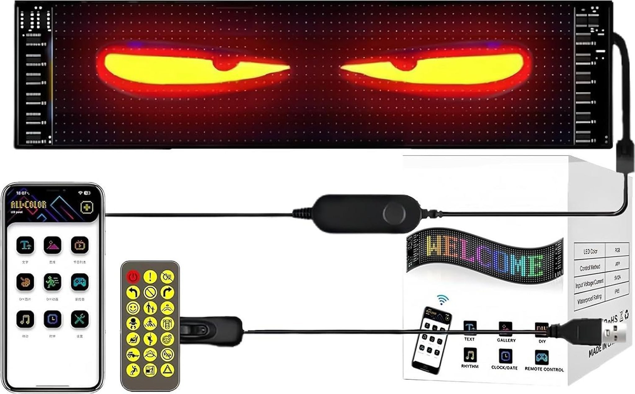 FELIXLEO Dartscheiben-Beleuchtung LED Devil Eyes Light für Cars und LKW Augen