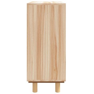 vidaXL Sideboard Sideboard Braun 60x30x70 cm Massivholz Kiefer und Natur-Rattan (1 St)