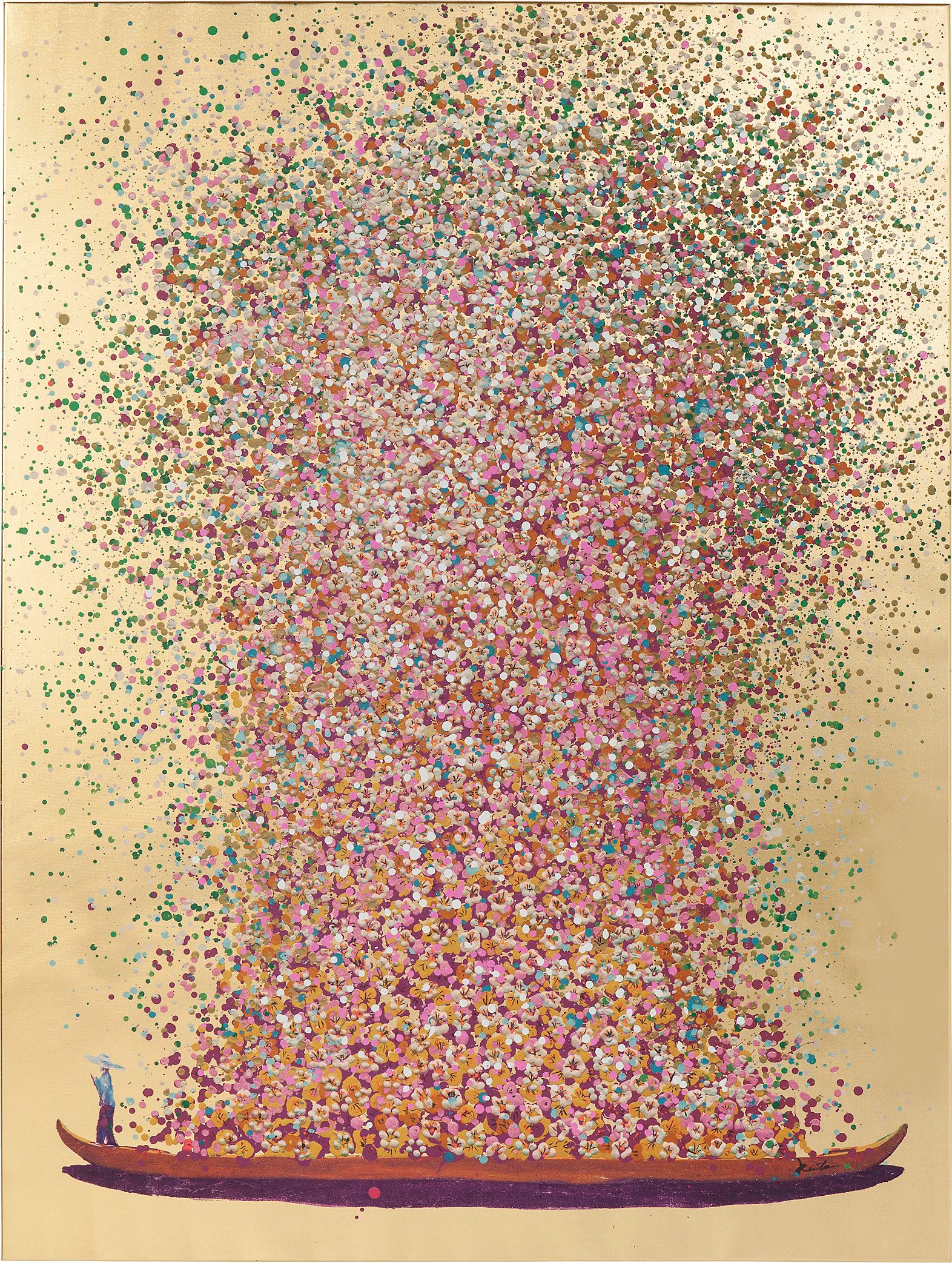 Kare Design Leinwandbild Bild Touched Flower Boat günstig online kaufen