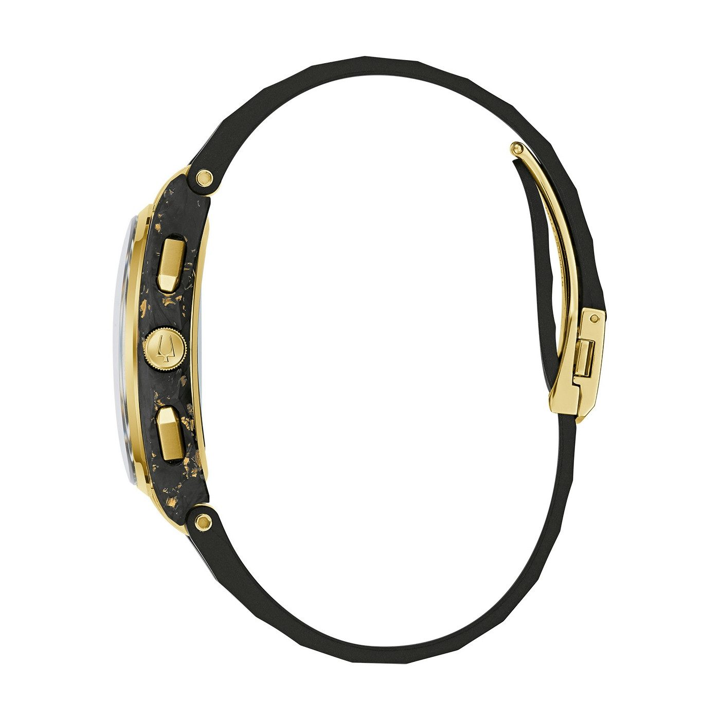 Bulova Chronograph Curv 98A328, Quarzuhr, Armbanduhr, Herrenuhr, analog, Stoppfunktion