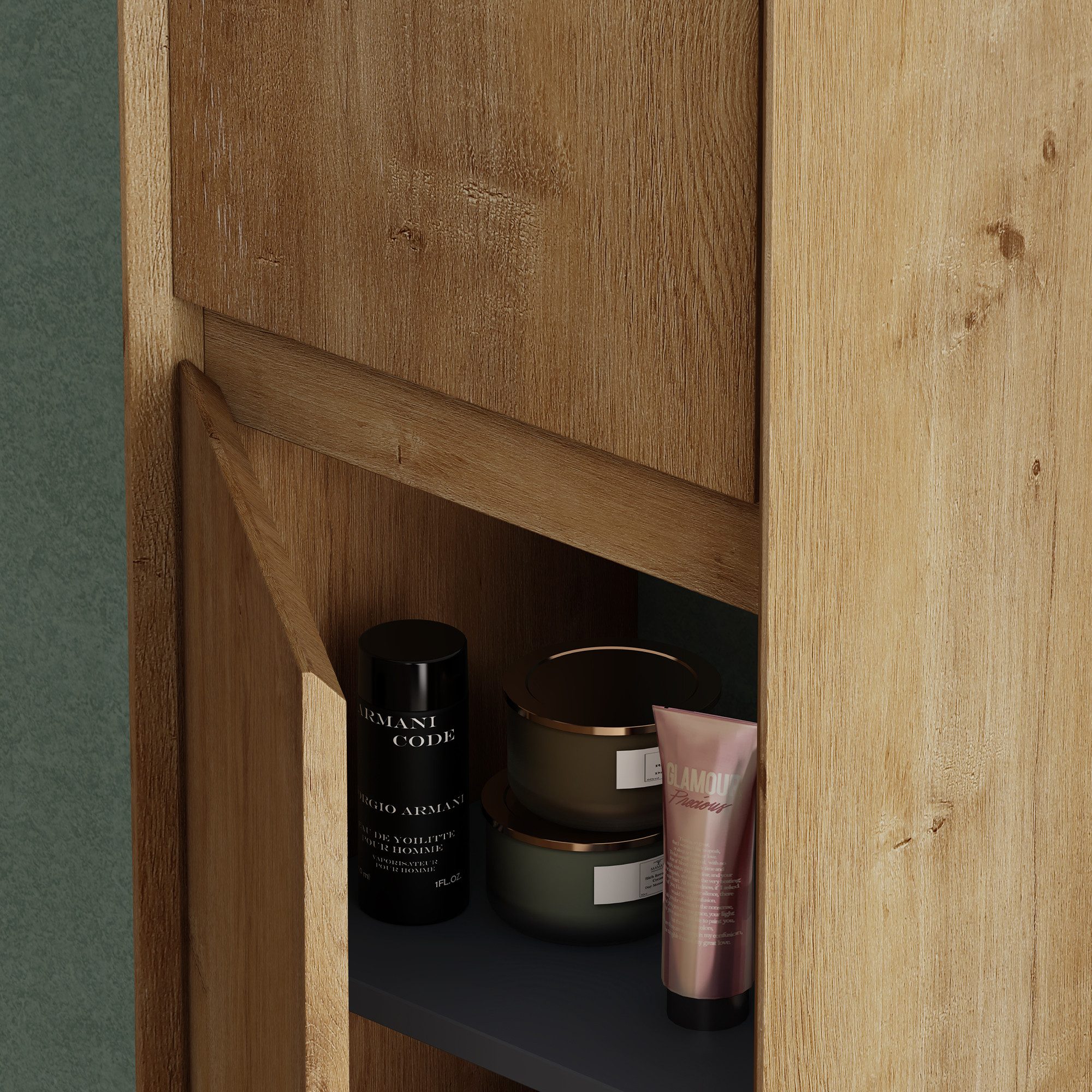 Mai & Mai Hängeschrank Seitenschrank Badezimmer Hochschrank Badmöbel Badschrank Rimo – Bild 5 von 5