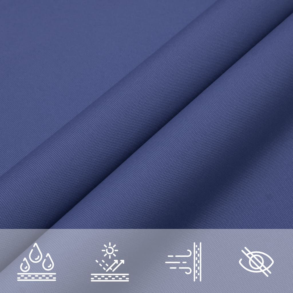 vidaXL Sonnensegel Sonnensegel Oxford-Gewebe Rechteckig 2x4 m Blau, (1-tlg)