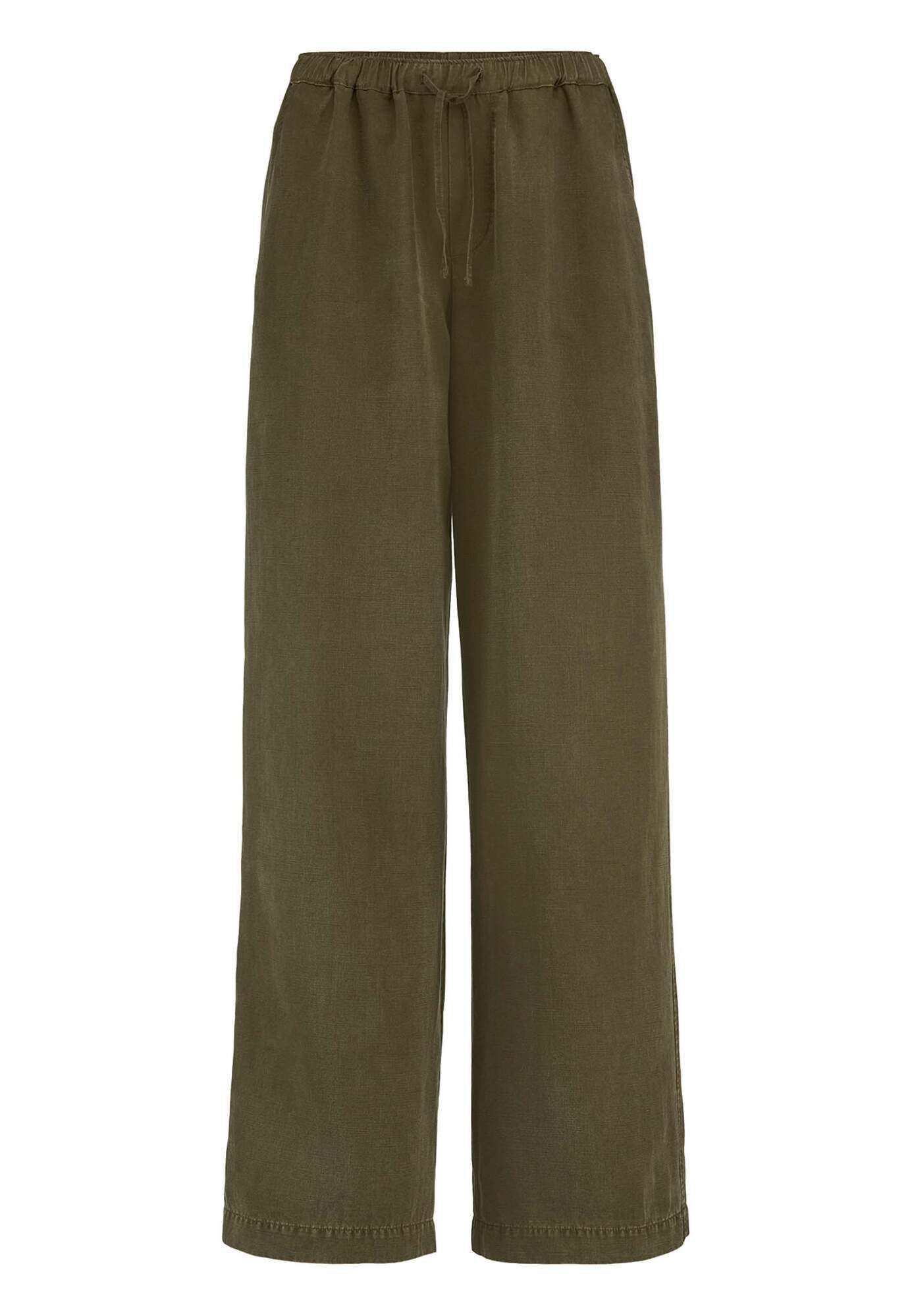 Hessnatur Stoffhose Relaxed aus TENCEL Lyocell mit Leinen (1-tlg)