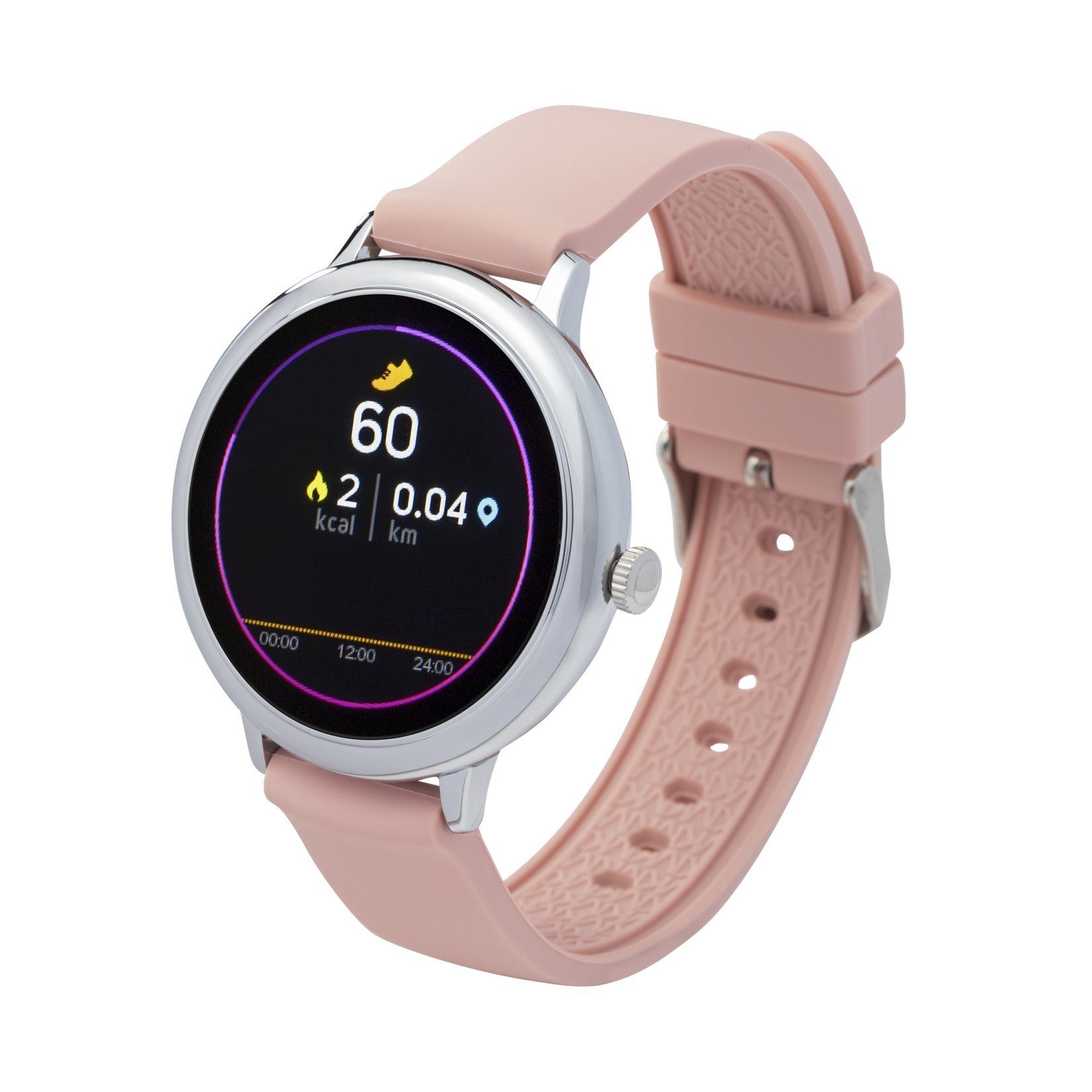 Smartwatch Tracker/ Wechselarmband Multifunktionsuhr grau Atlanta rosa/ Fitness mit