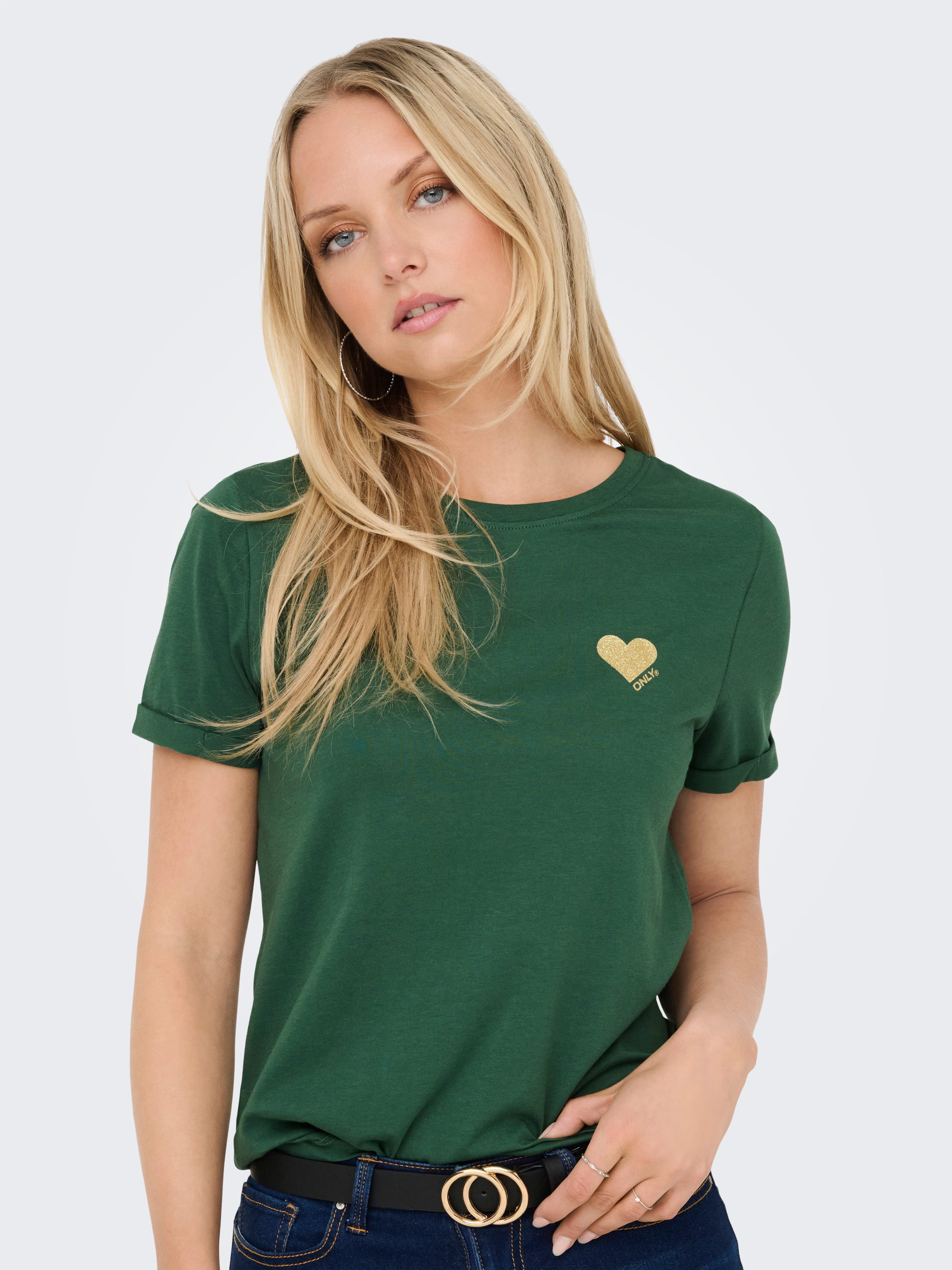 ONLY Kurzarmshirt ONLKITA S/S LOGO TOP günstig online kaufen
