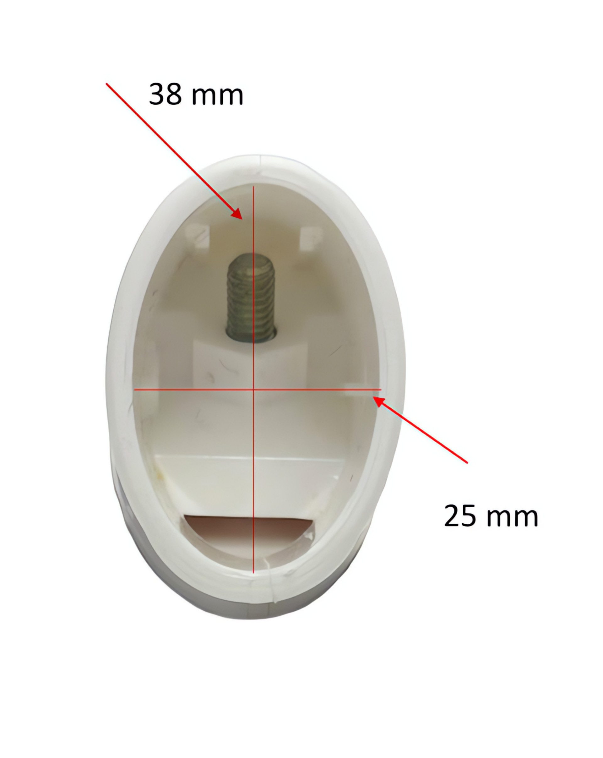 MWH Abdeckkappe Tischfußkappe 38x25 oval weiss mit Höhenversteller