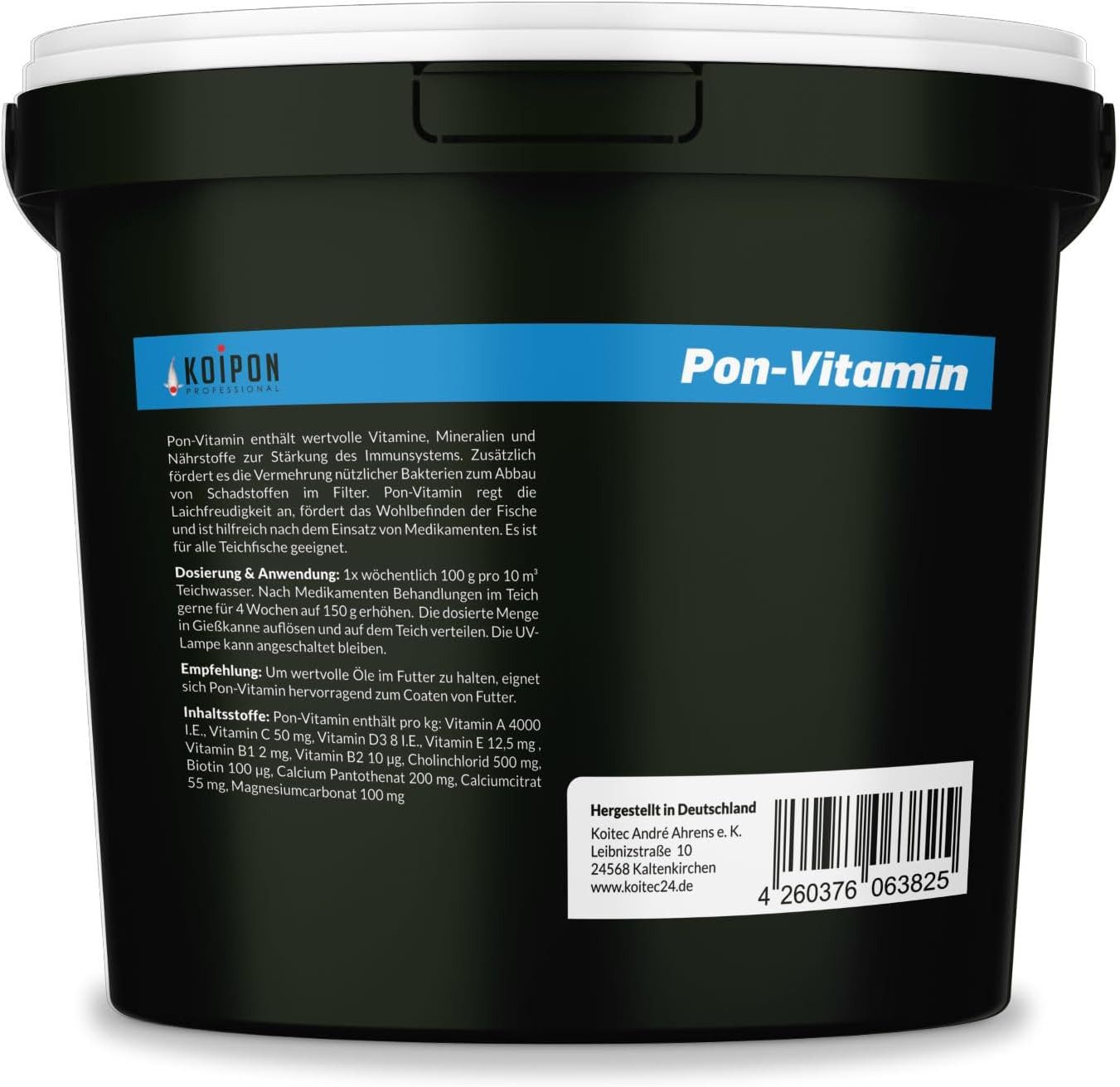 KOIPON KOIPON Pon-Vitamin Vitaminkur & Mineralien für gesunde Koi, Nahrungsergänzungsmittel für: Koi, Goldfische, Teichfische, Zierfische, Aquarienfische, Made in Germany
