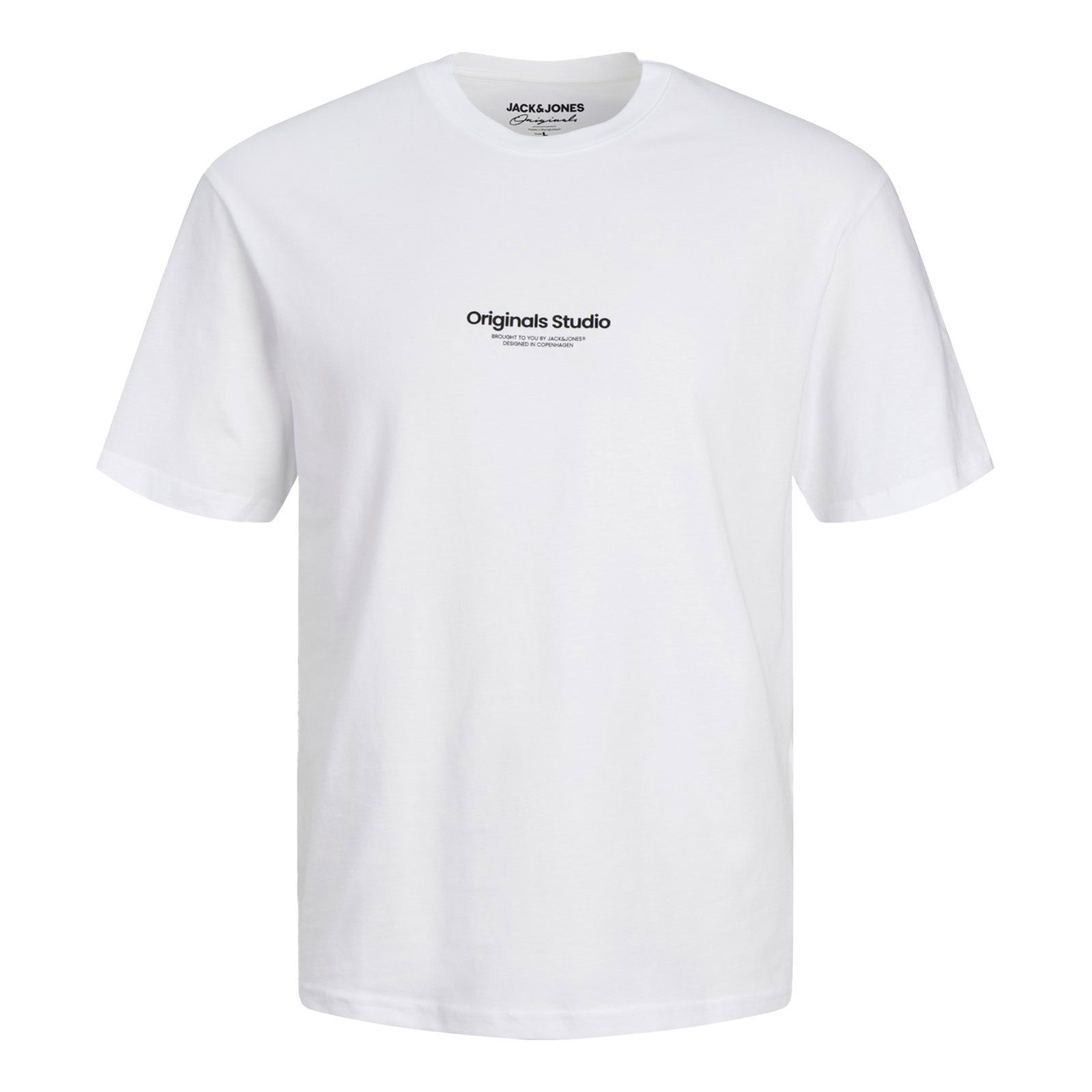 Jack & Jones T-Shirt 1er Pack Jorvesterbro Tee SS Crew Neck mit modischem Schriftzug auf der Vorderseite. € 17,99