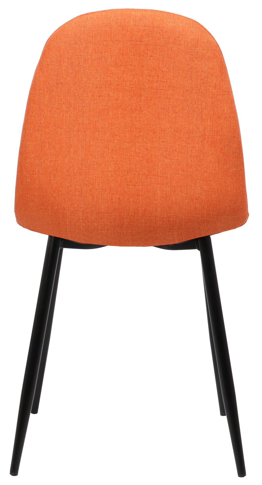 Stoff mit Gestell: Naples orange (Küchenstuhl Metall Sitzfläche Polsterstuhl), - - gepolsterter schwarz Konferenzstuhl Wohnzimmerstuhl - Esszimmerstuhl - Esstischstuhl TPFLiving - Sitzfläche: hochwertig