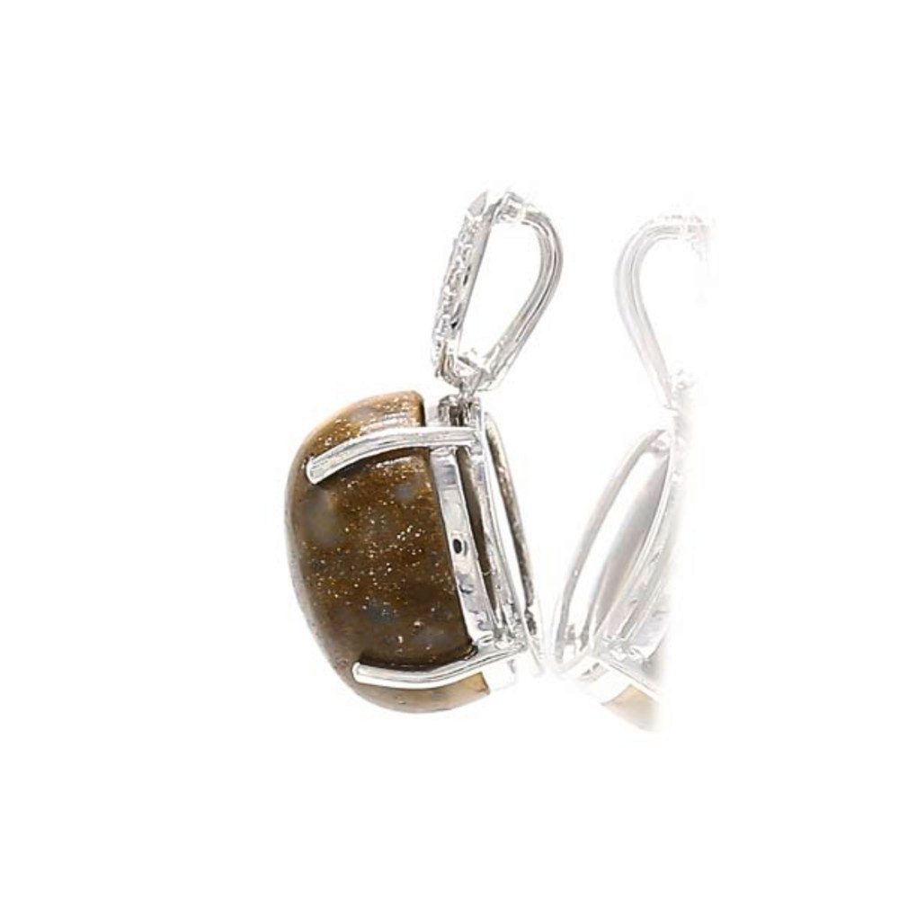 Cavill Kettenanhänger Dinosaurier-Quarz Anhänger Sterlingsilber 10,47 ct Cabochon Topase (1-tlg)