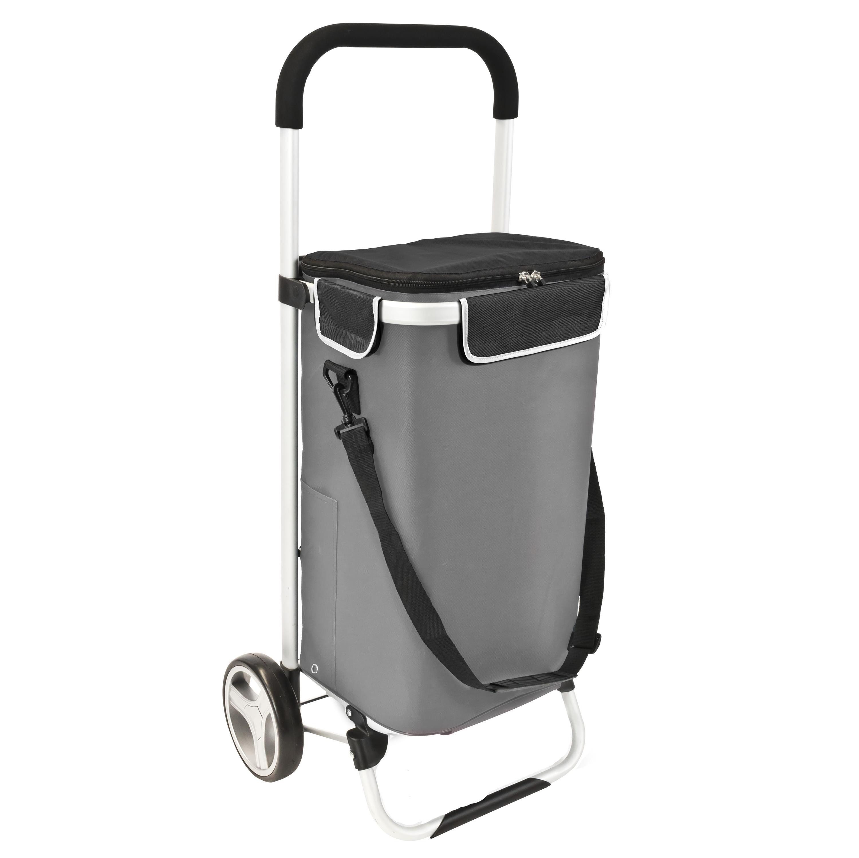 bremermann Einkaufstrolley BRINKUM - 45 L Kapazität, Handwagen, Einkaufswagen in grau, 45 l
