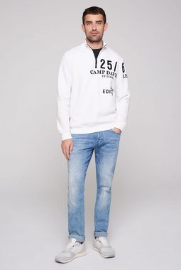 CAMP DAVID Sweater mit Zipper am Stehkragen