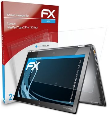 atFoliX Schutzfolie Displayschutz für IdeaPad Yoga 2 Pro 13.3 inch, (2 Folien), Ultraklar und hartbeschichtet