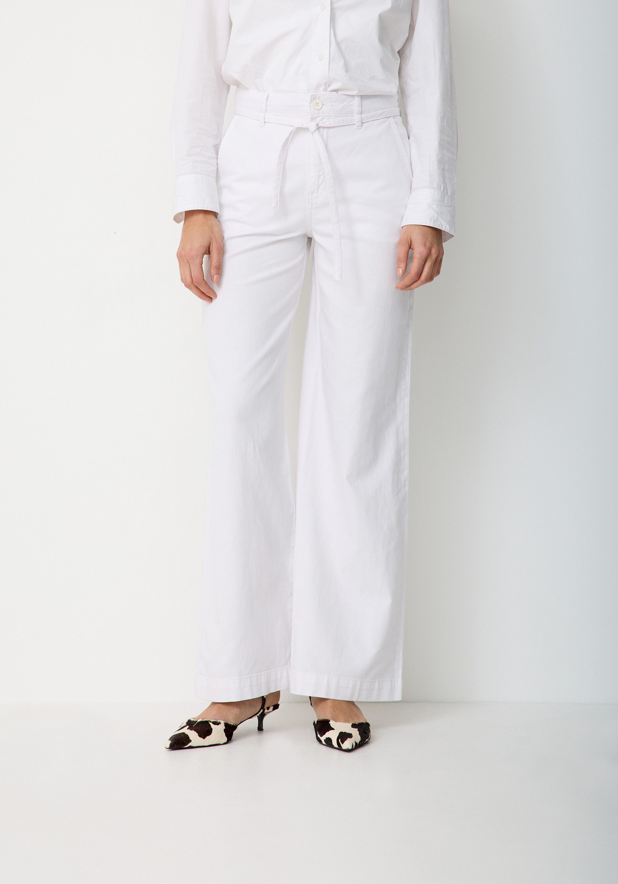 Paddock's Stoffhose MARLENE Leichte Relaxed Fit Hose aus Baumwoll-Leinen Gewebe