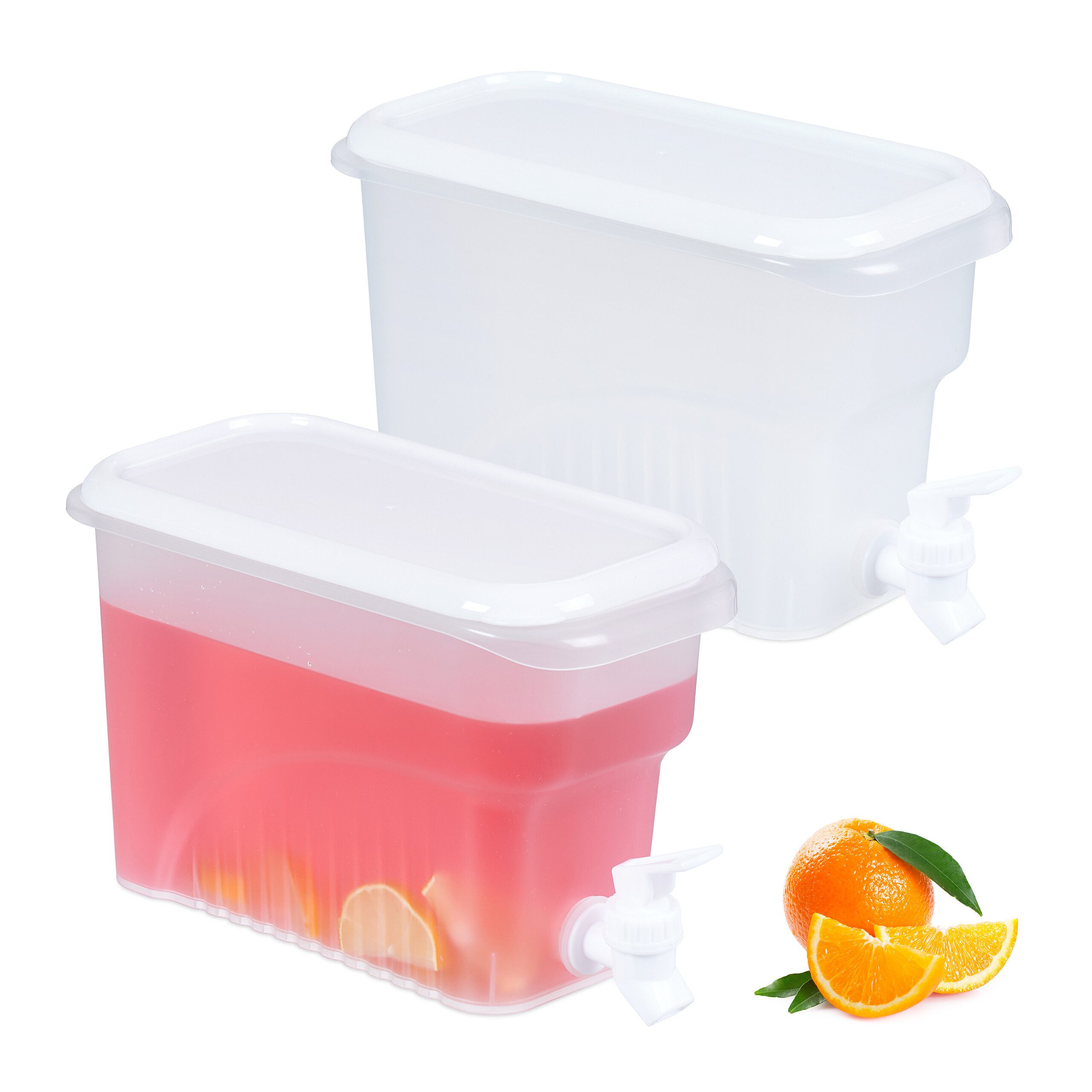 Getränkespender 2er Set Getränkespender Kühlschrank 3 l